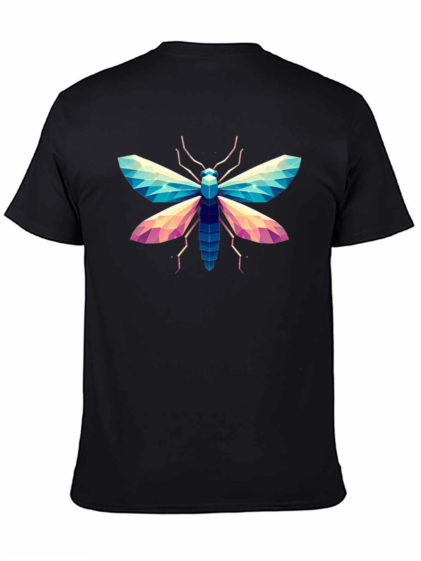 Geometric Moth Graphic T-Shirt - Stylish Insect Tee