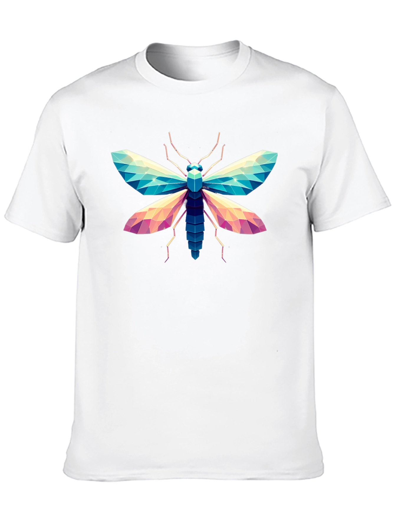 Geometric Moth Graphic T-Shirt - Stylish Insect Tee