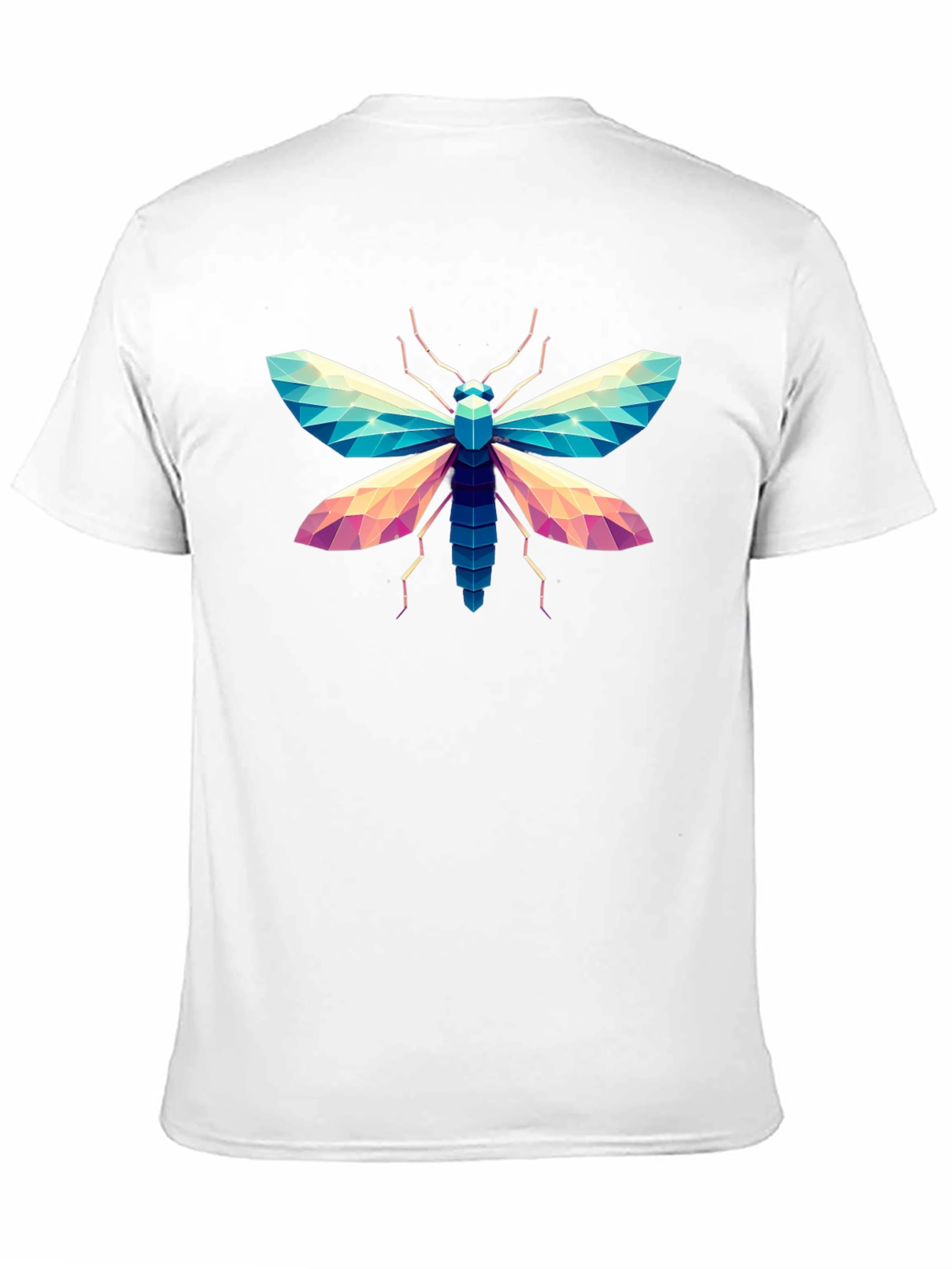 Geometric Moth Graphic T-Shirt - Stylish Insect Tee
