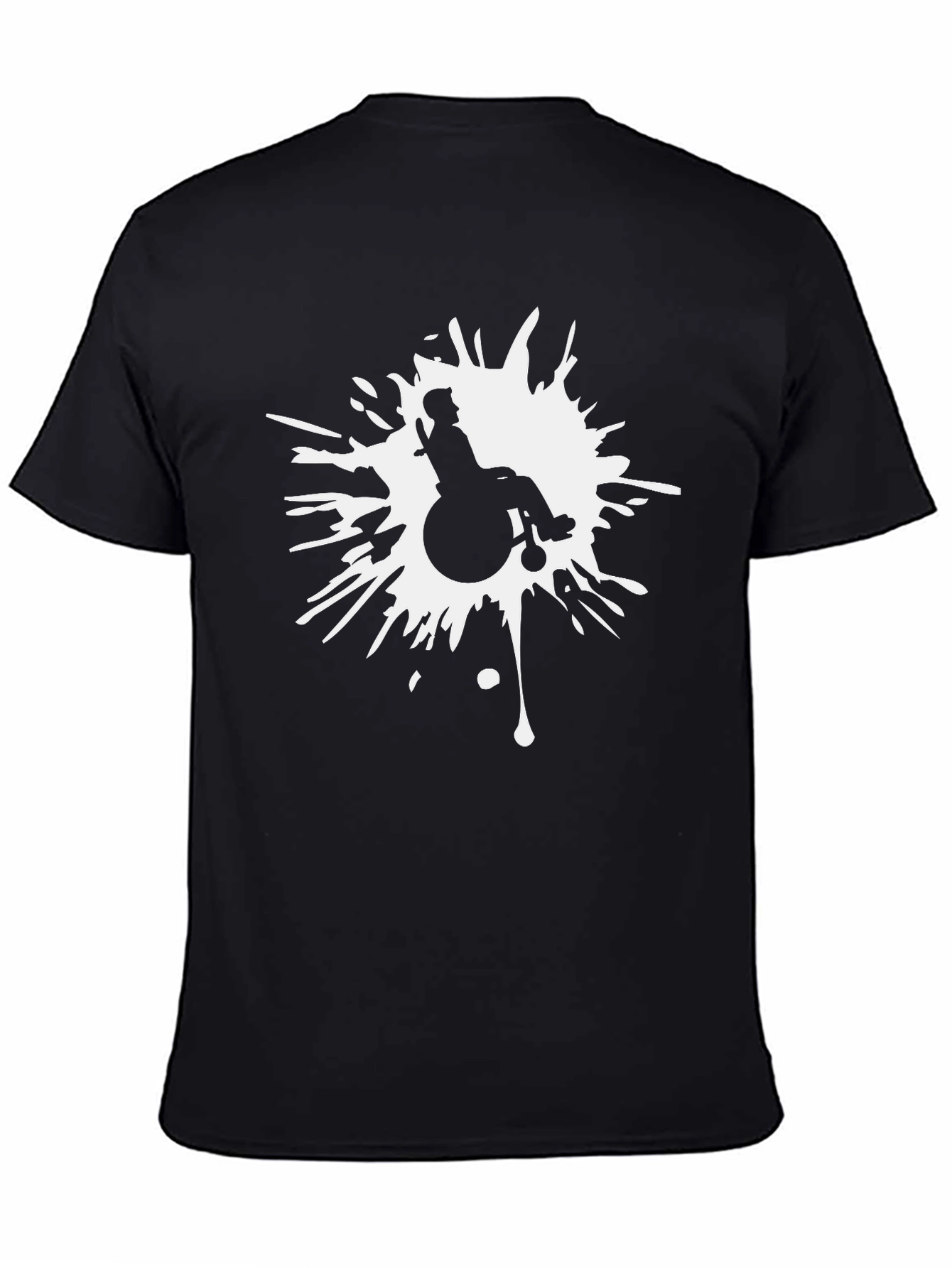 Wheelchair Splatter Graphic T-Shirt