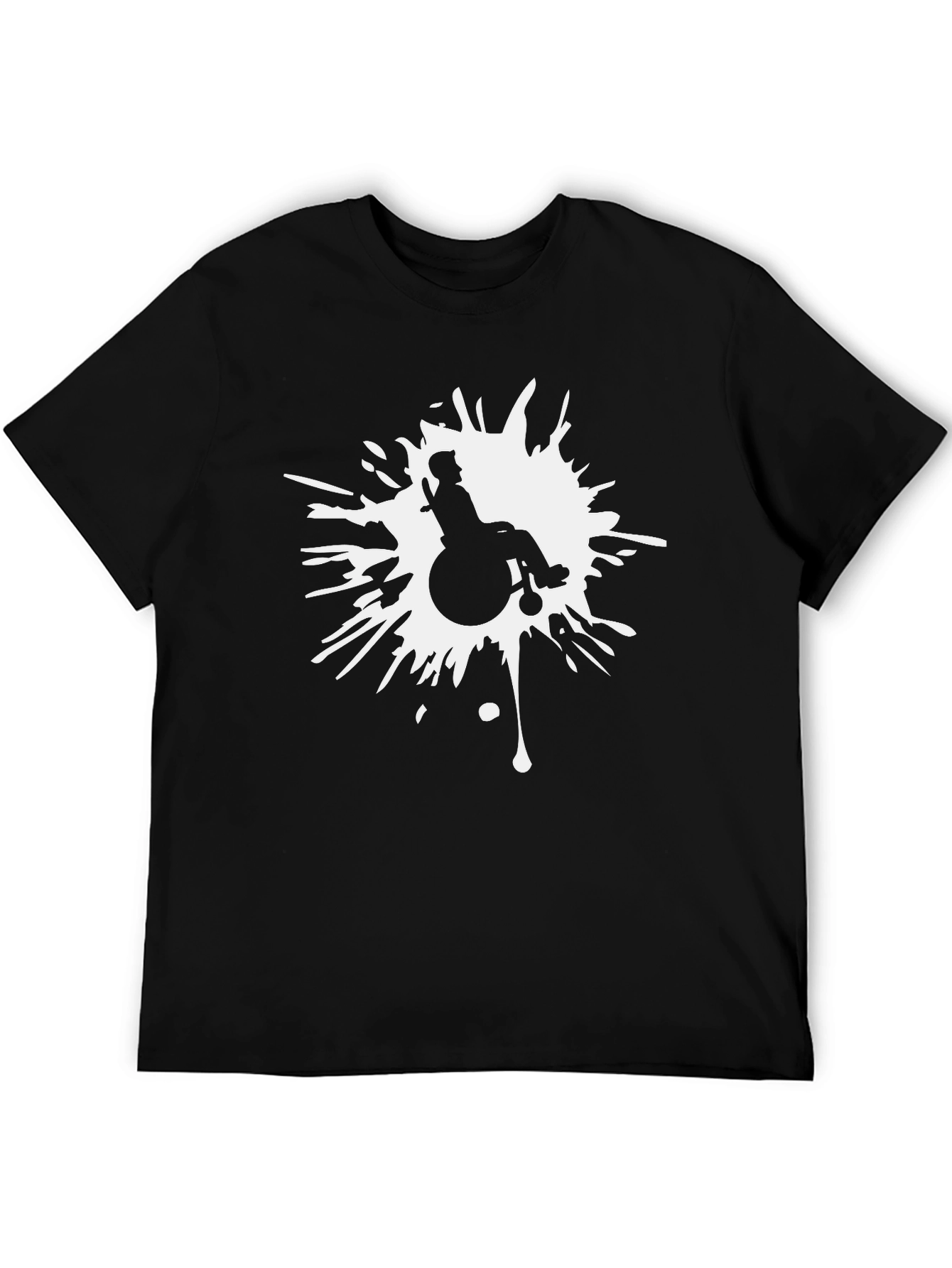 Wheelchair Splatter Graphic T-Shirt