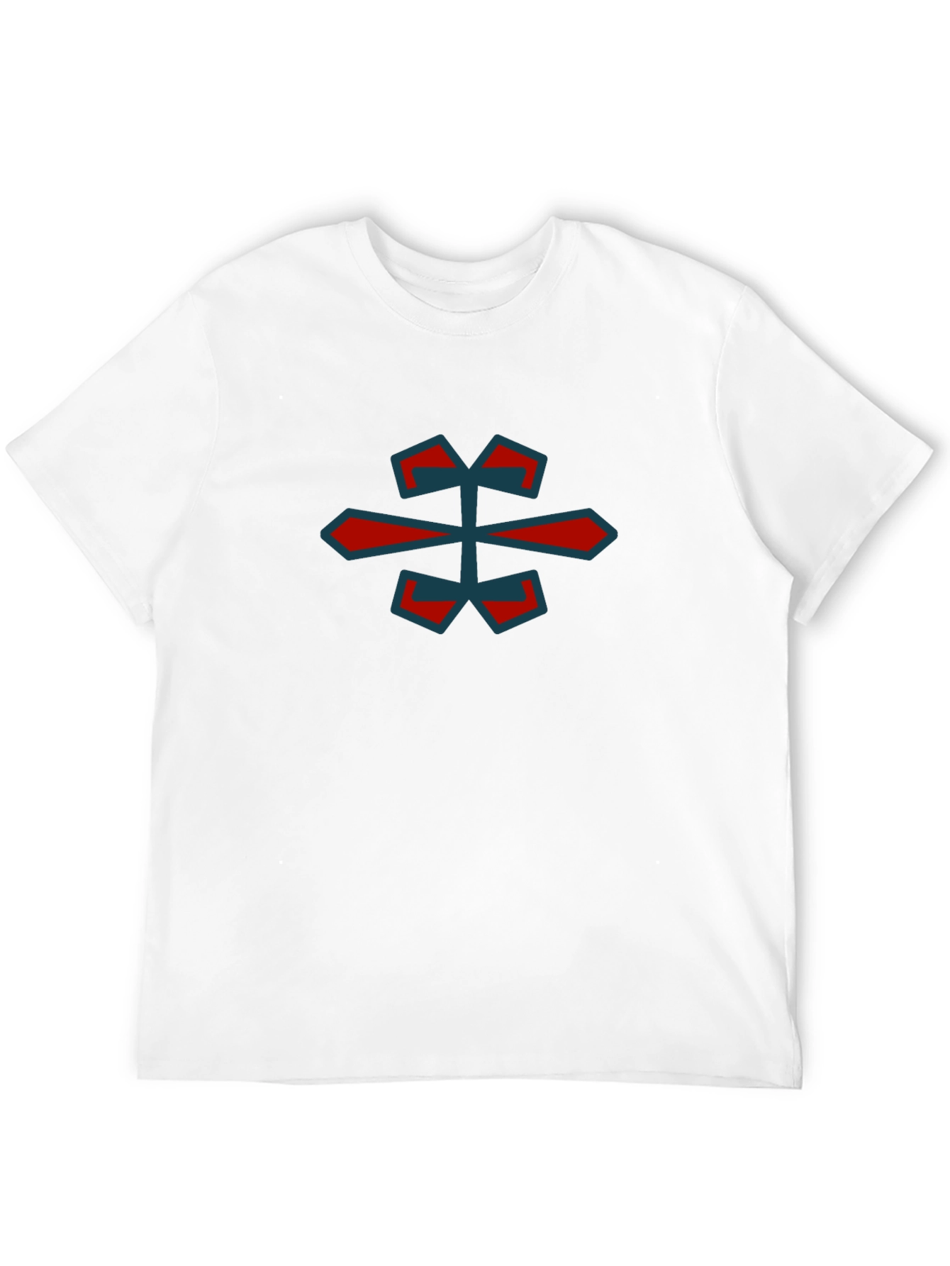 Geometric Graphic Tee - Stylish Black Cotton Shirt