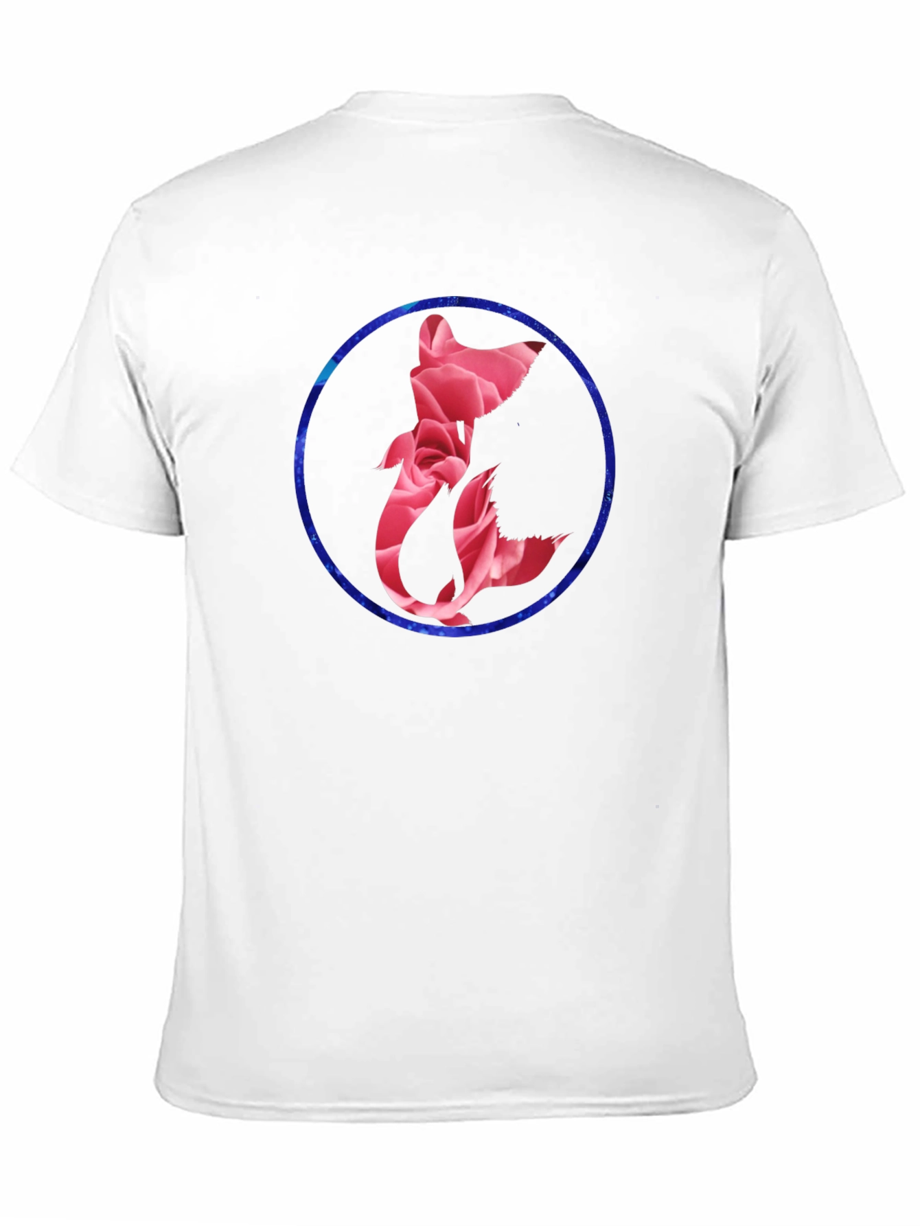 Floral Fox Graphic Tee - Mens Black T-Shirt