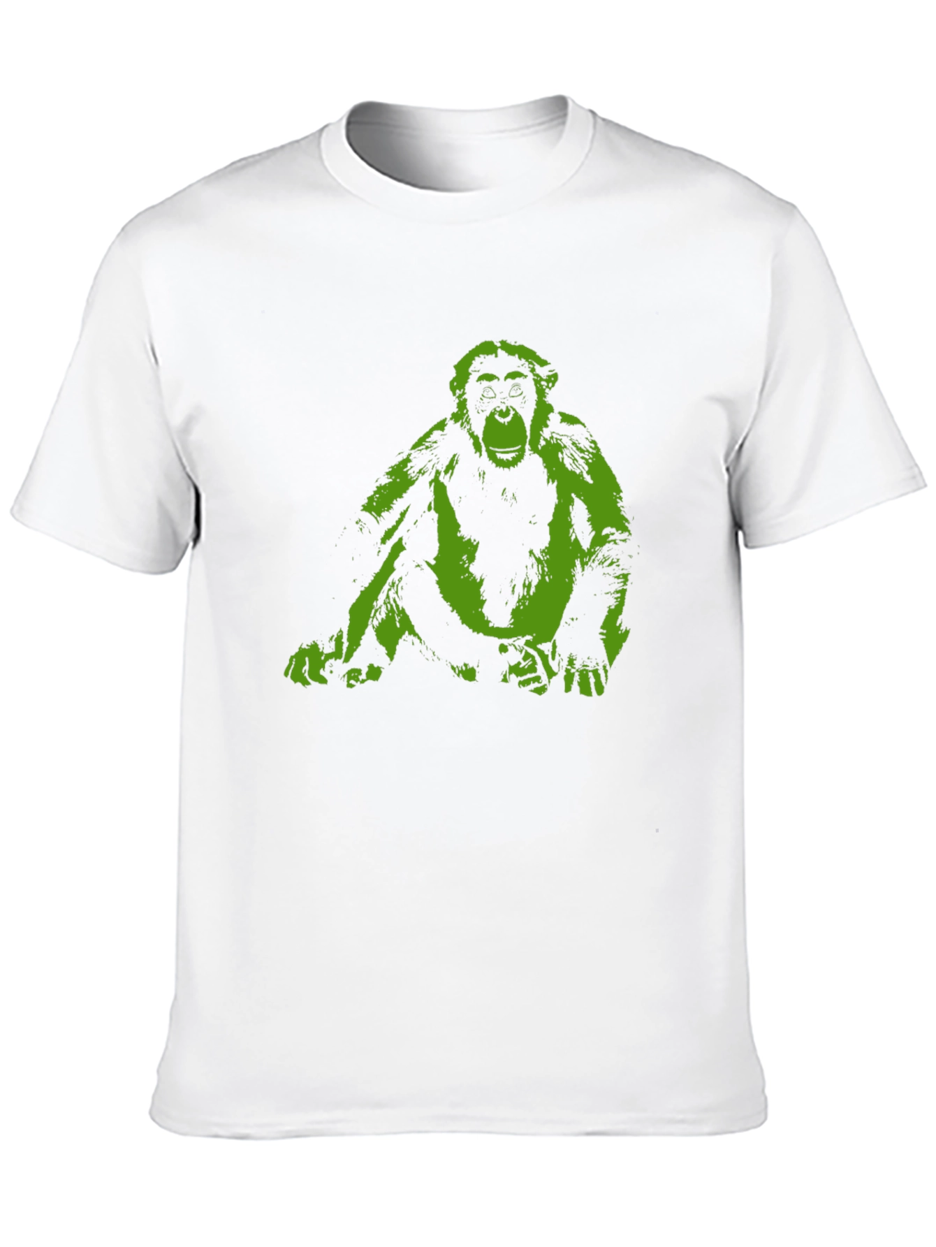 Chimpanzee Graphic Print T-Shirt - Black