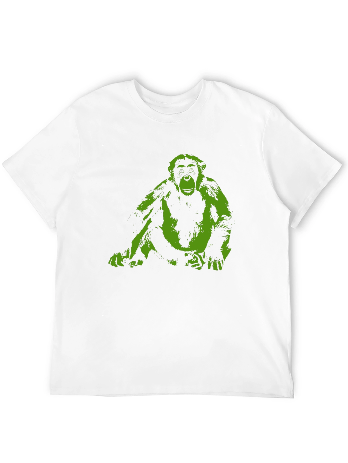 Chimpanzee Graphic Print T-Shirt - Black