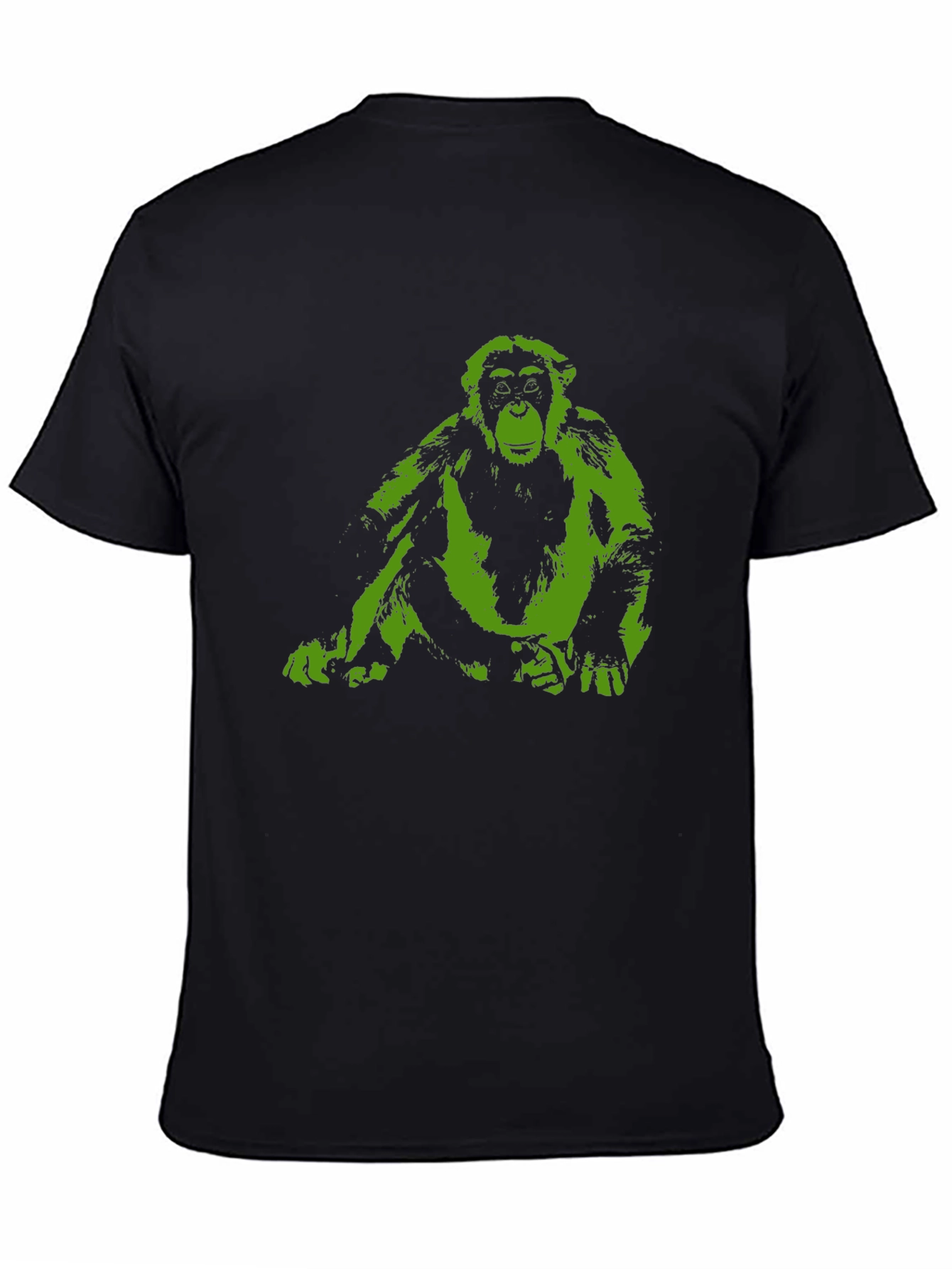 Chimpanzee Graphic Print T-Shirt - Black