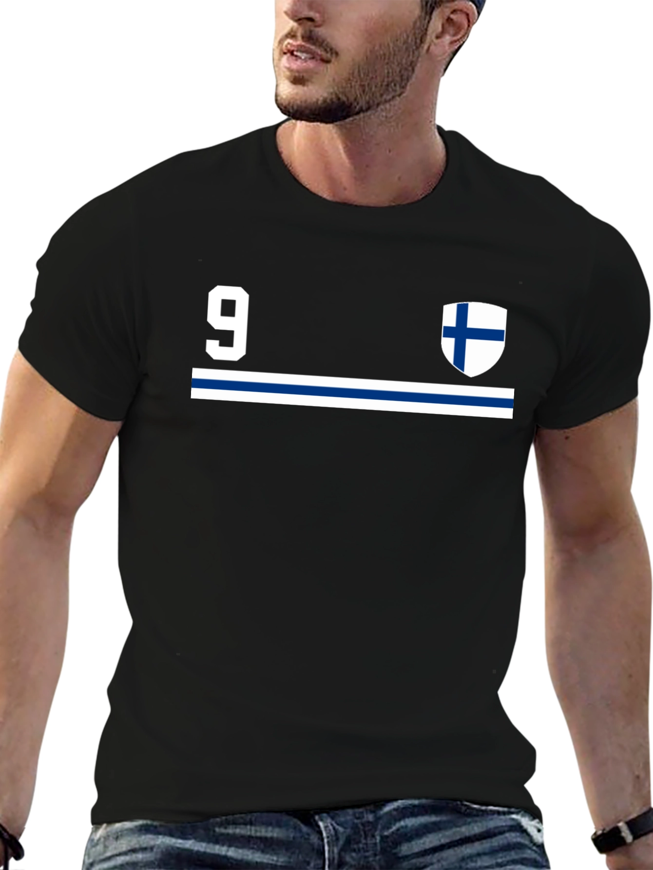 Finland #9 Jersey Style Black T-Shirt