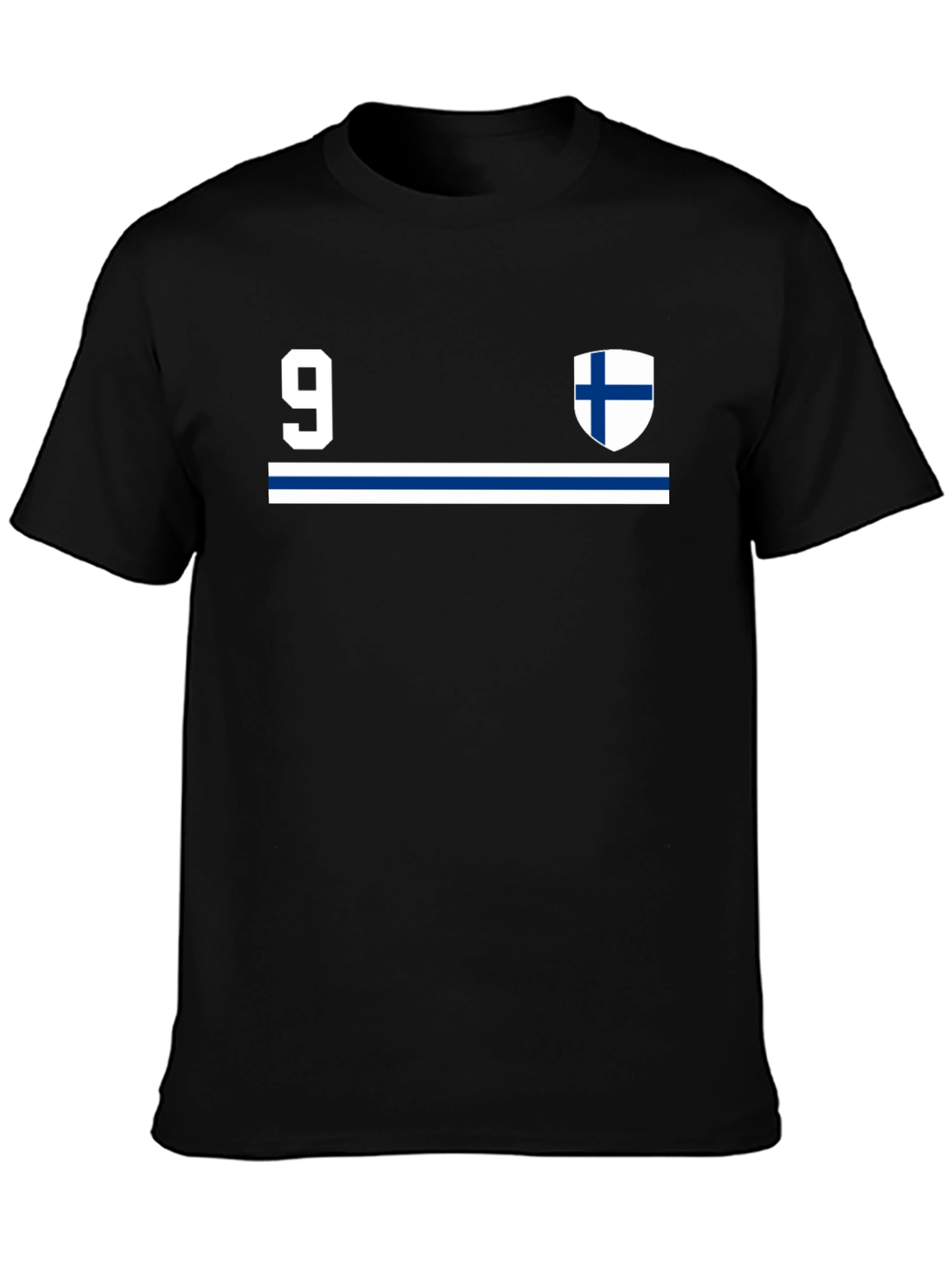 Finland #9 Jersey Style Black T-Shirt