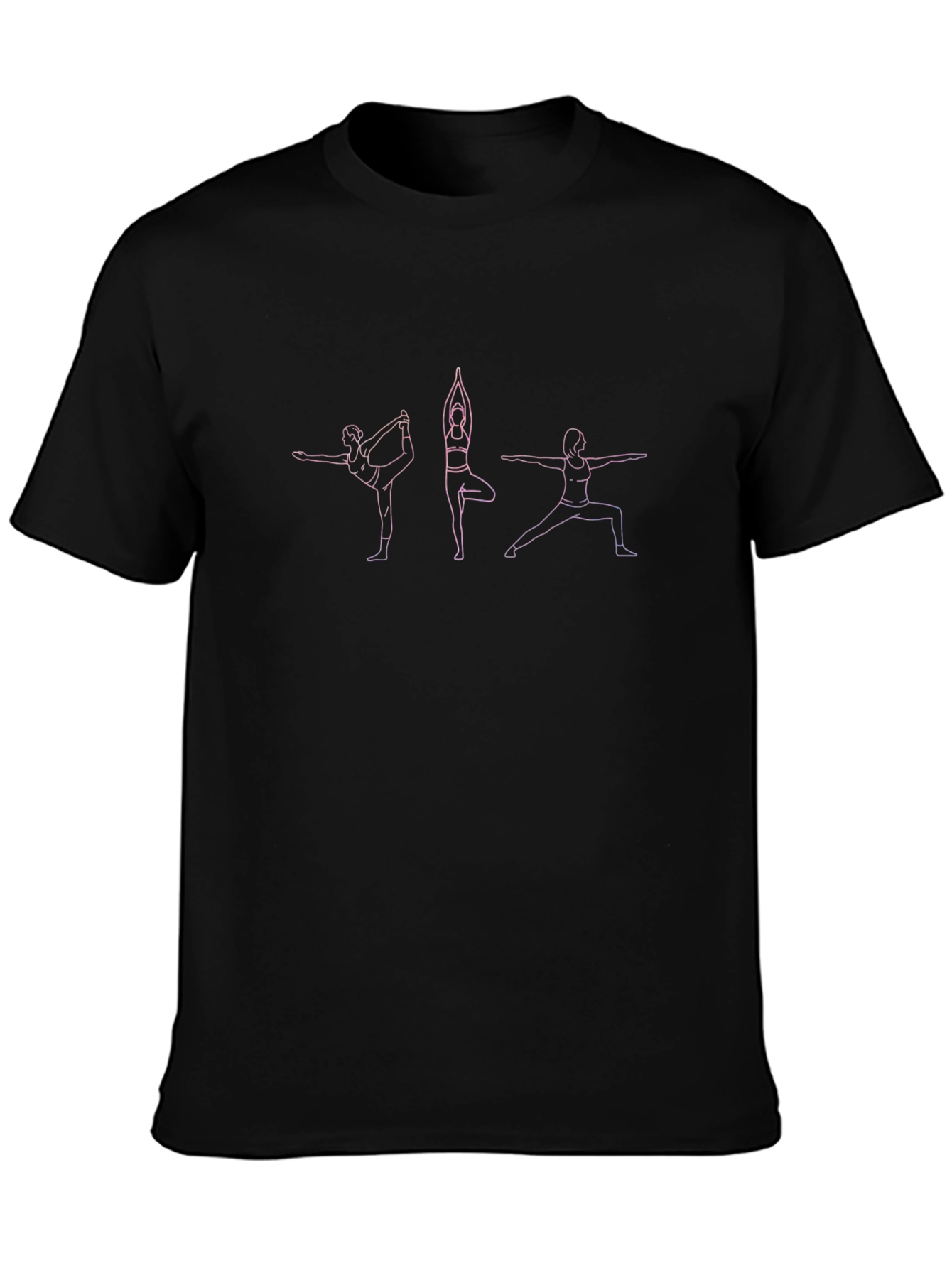 Yoga Pose Graphic Tee - Black