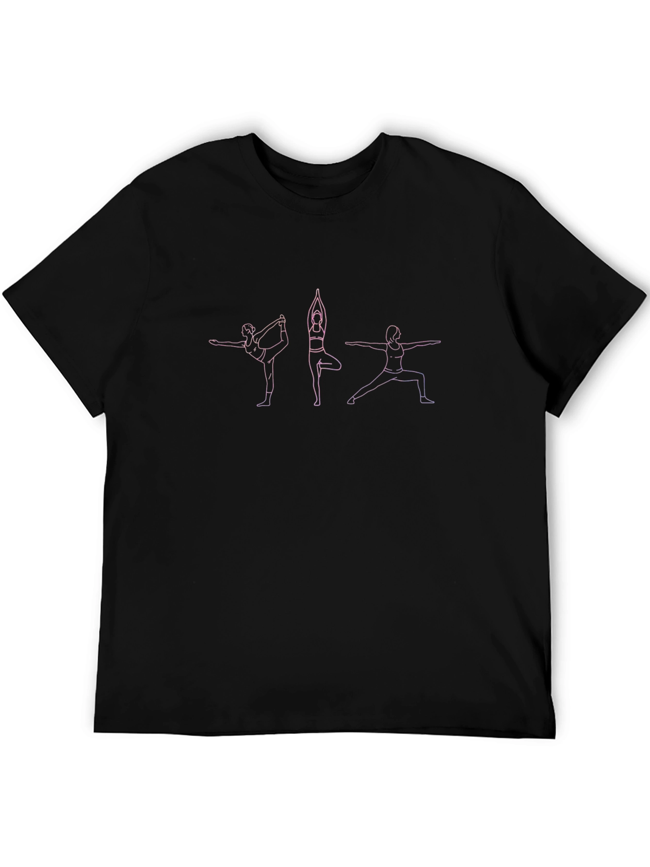 Yoga Pose Graphic Tee - Black