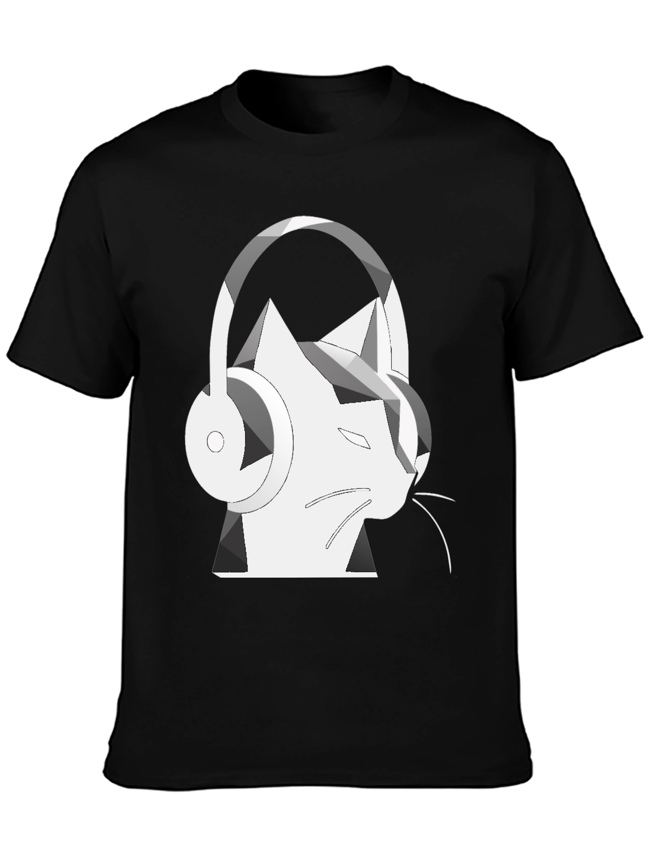 Cat Headphone Graphic T-Shirt