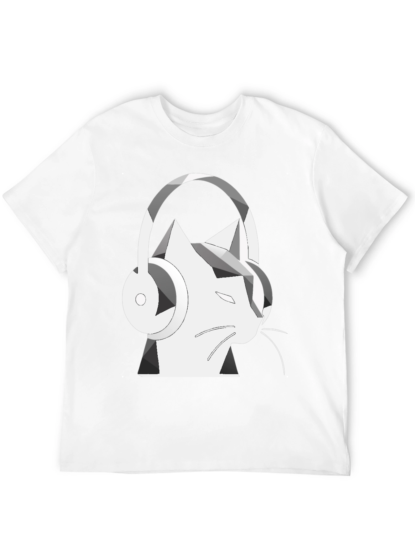 Cat Headphone Graphic T-Shirt
