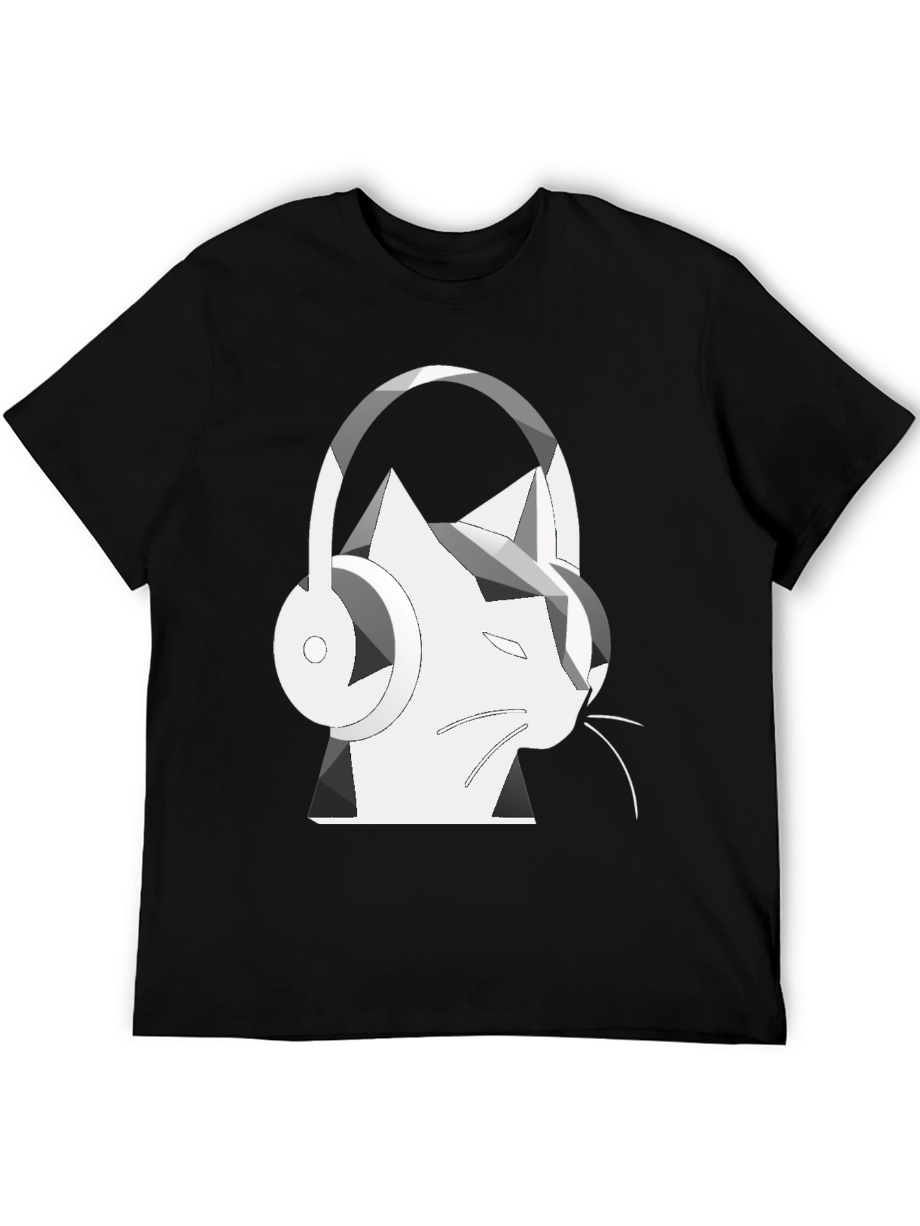 Cat Headphone Graphic T-Shirt