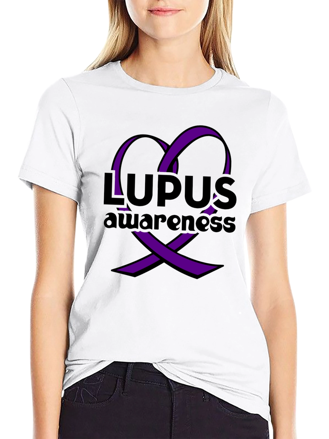 Lupus Awareness Ribbon Heart T-Shirt