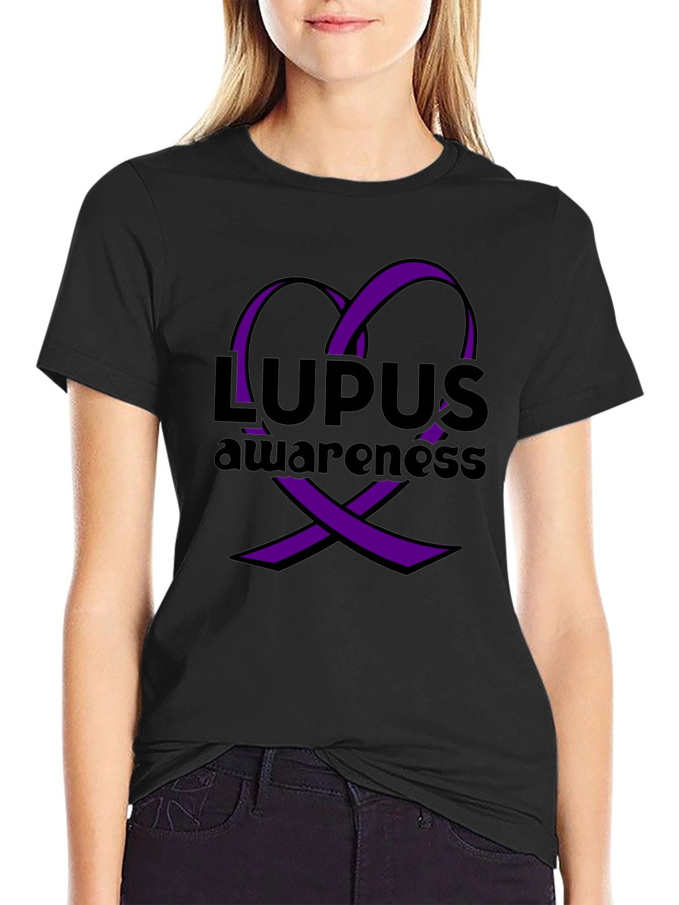 Lupus Awareness Ribbon Heart T-Shirt