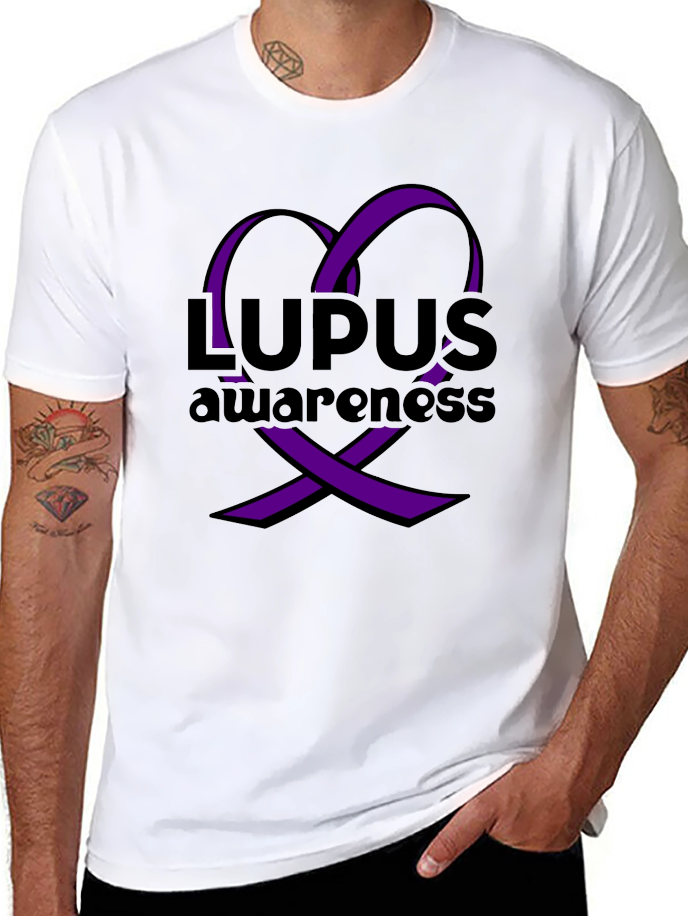 Lupus Awareness Ribbon Heart T-Shirt