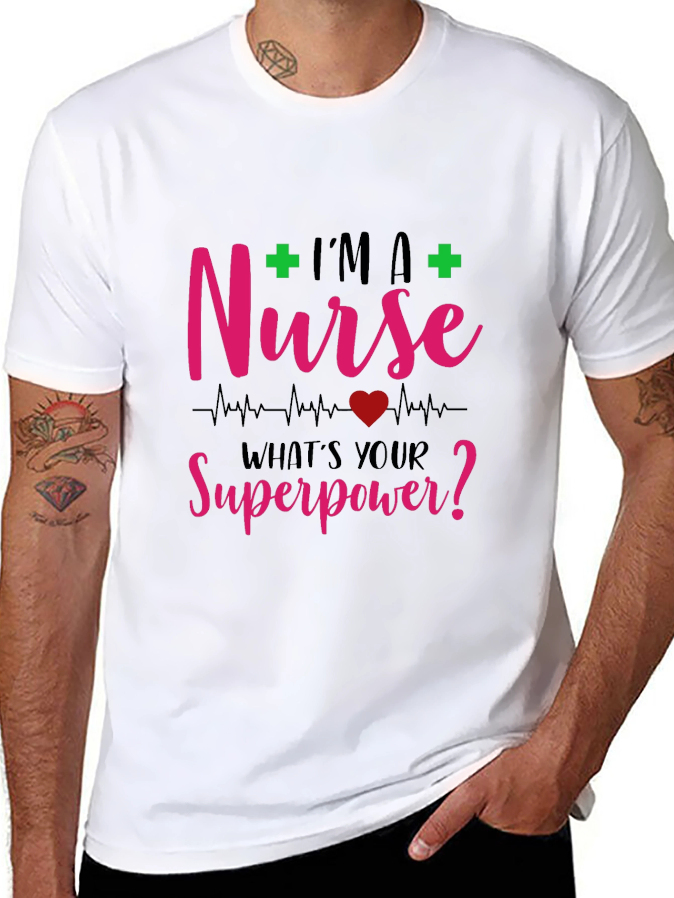 Nurse Superpower Graphic T-Shirt