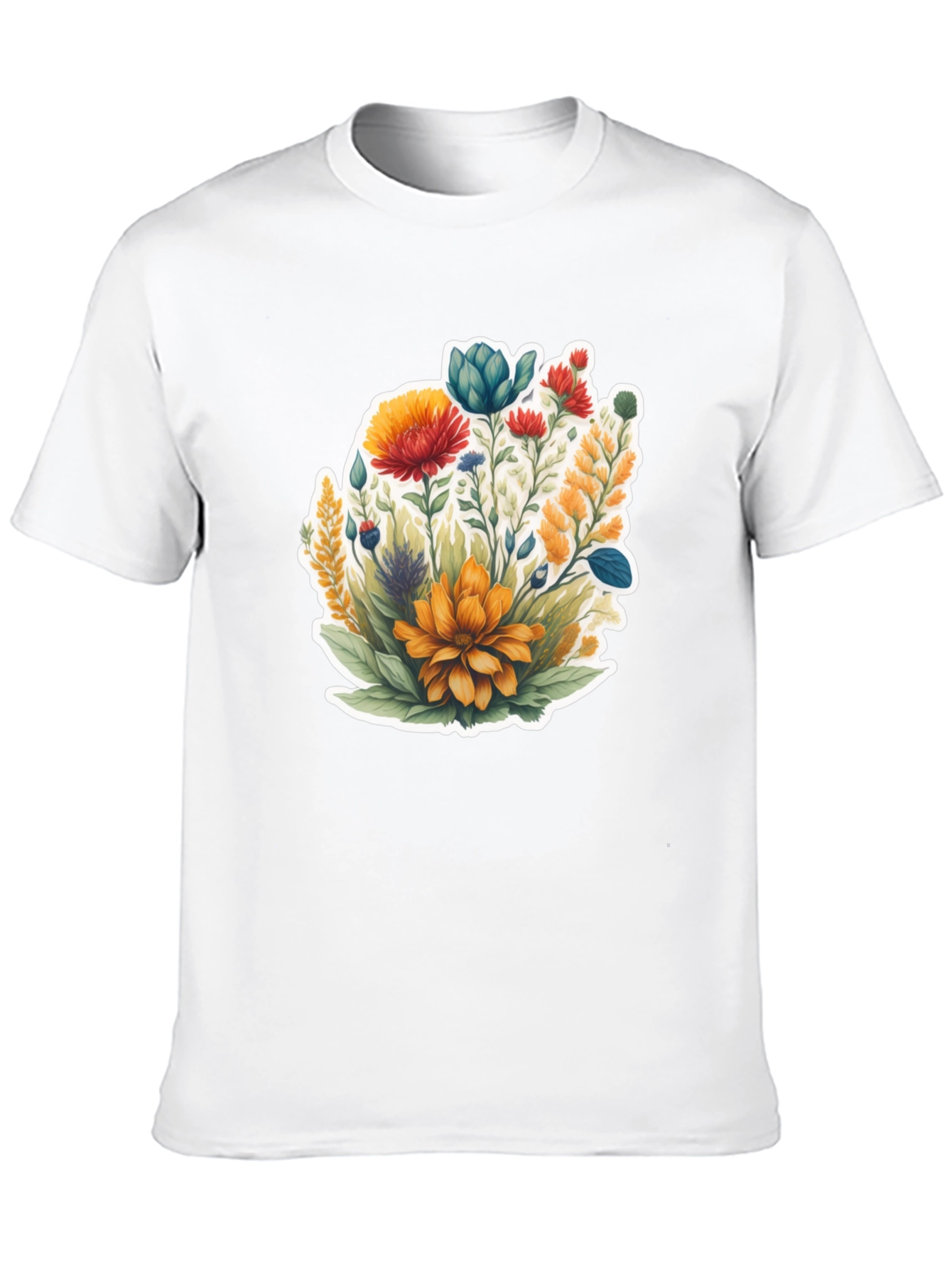 Floral Graphic Black Tee