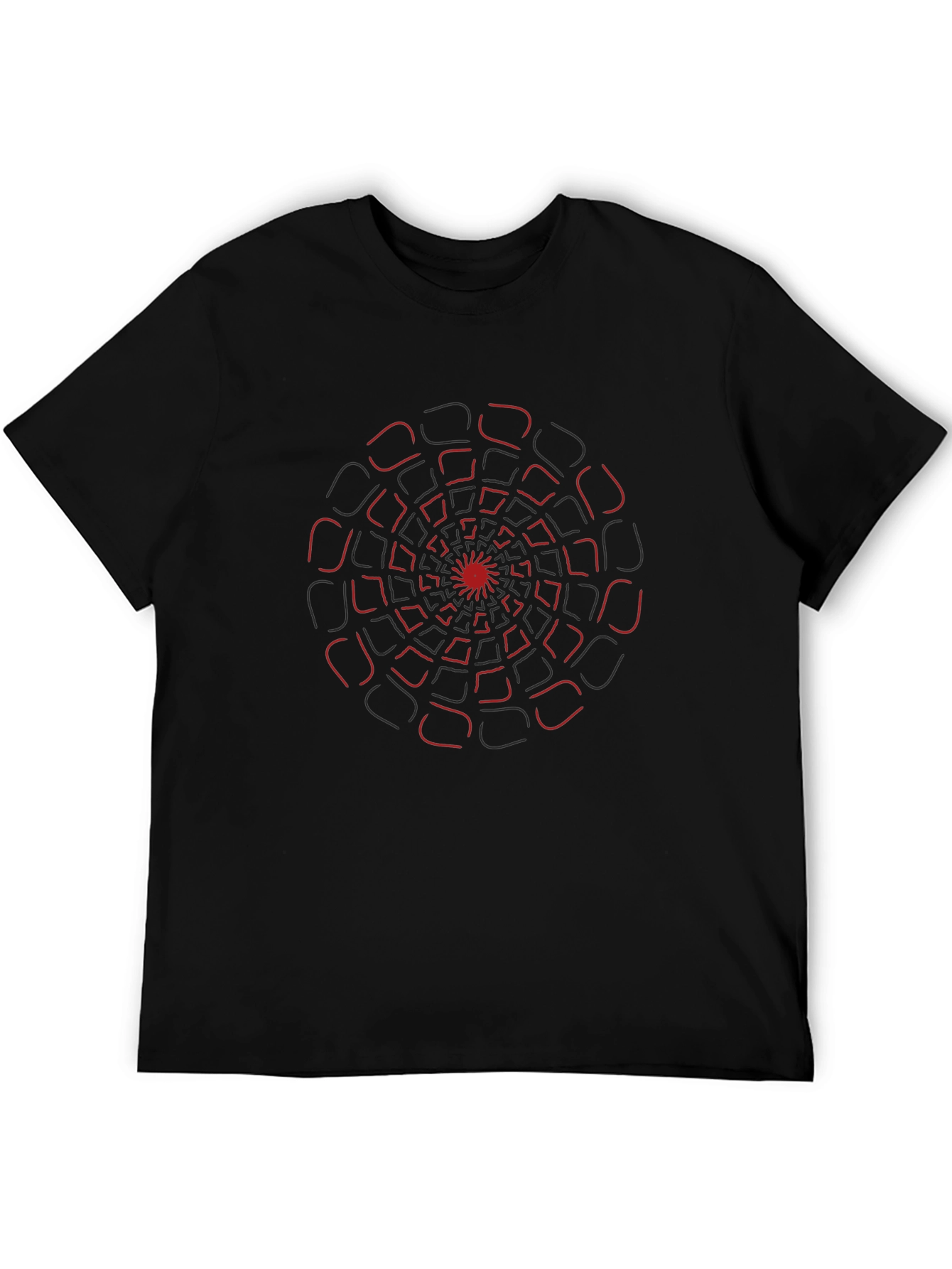 Abstract Spiral Graphic Tee - Modern Design