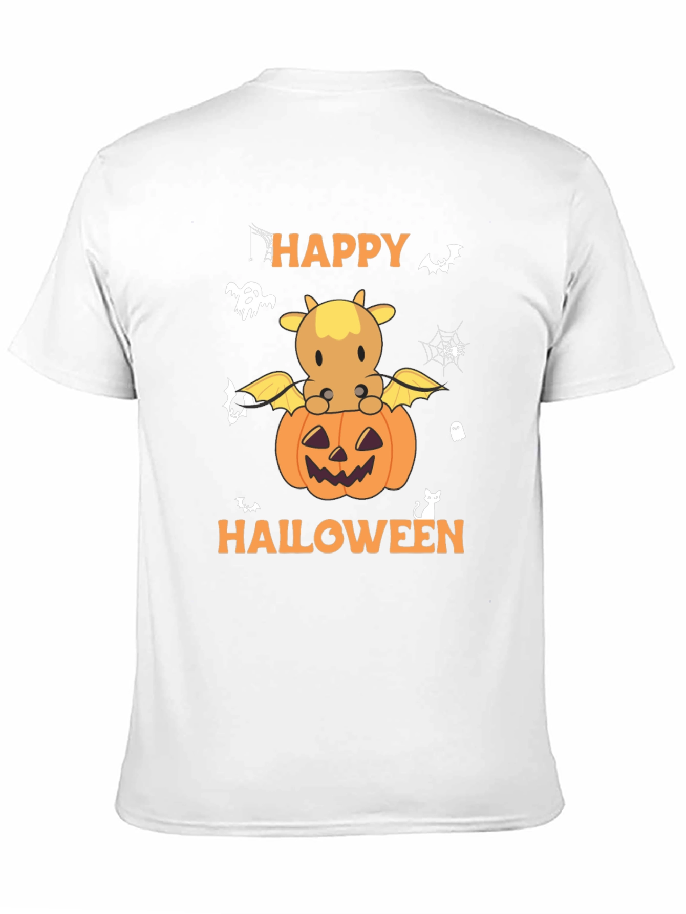 Happy Halloween Cow Pumpkin Graphic T-Shirt