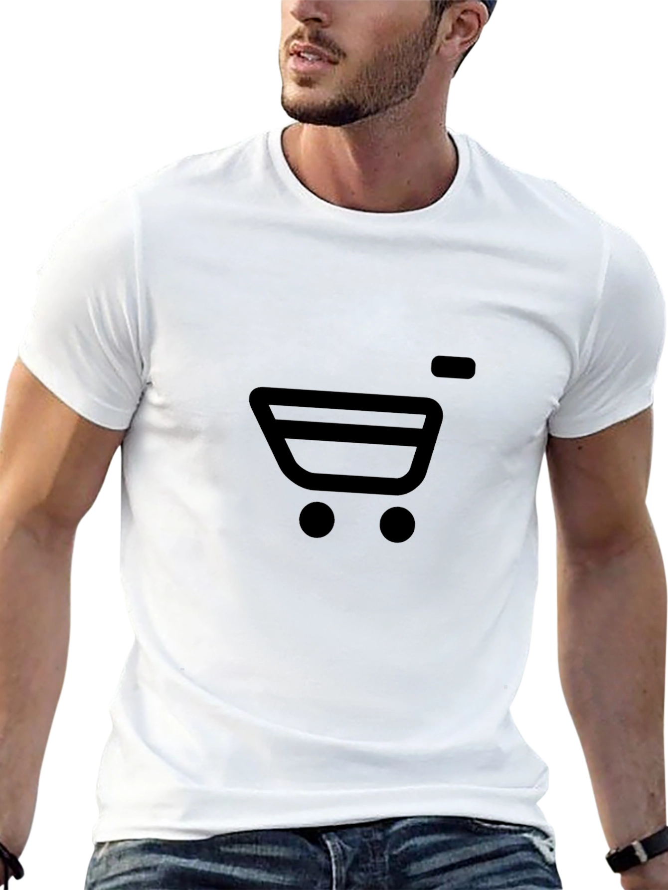 Black Shopping Cart T-Shirt