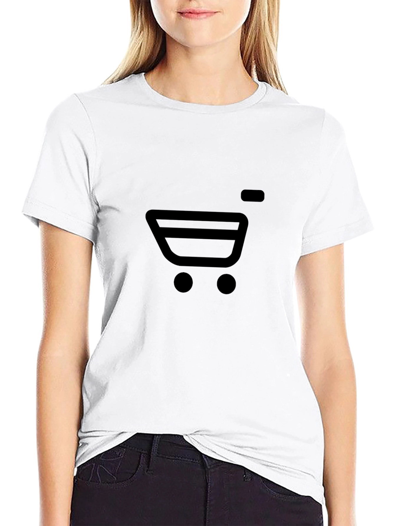 Black Shopping Cart T-Shirt