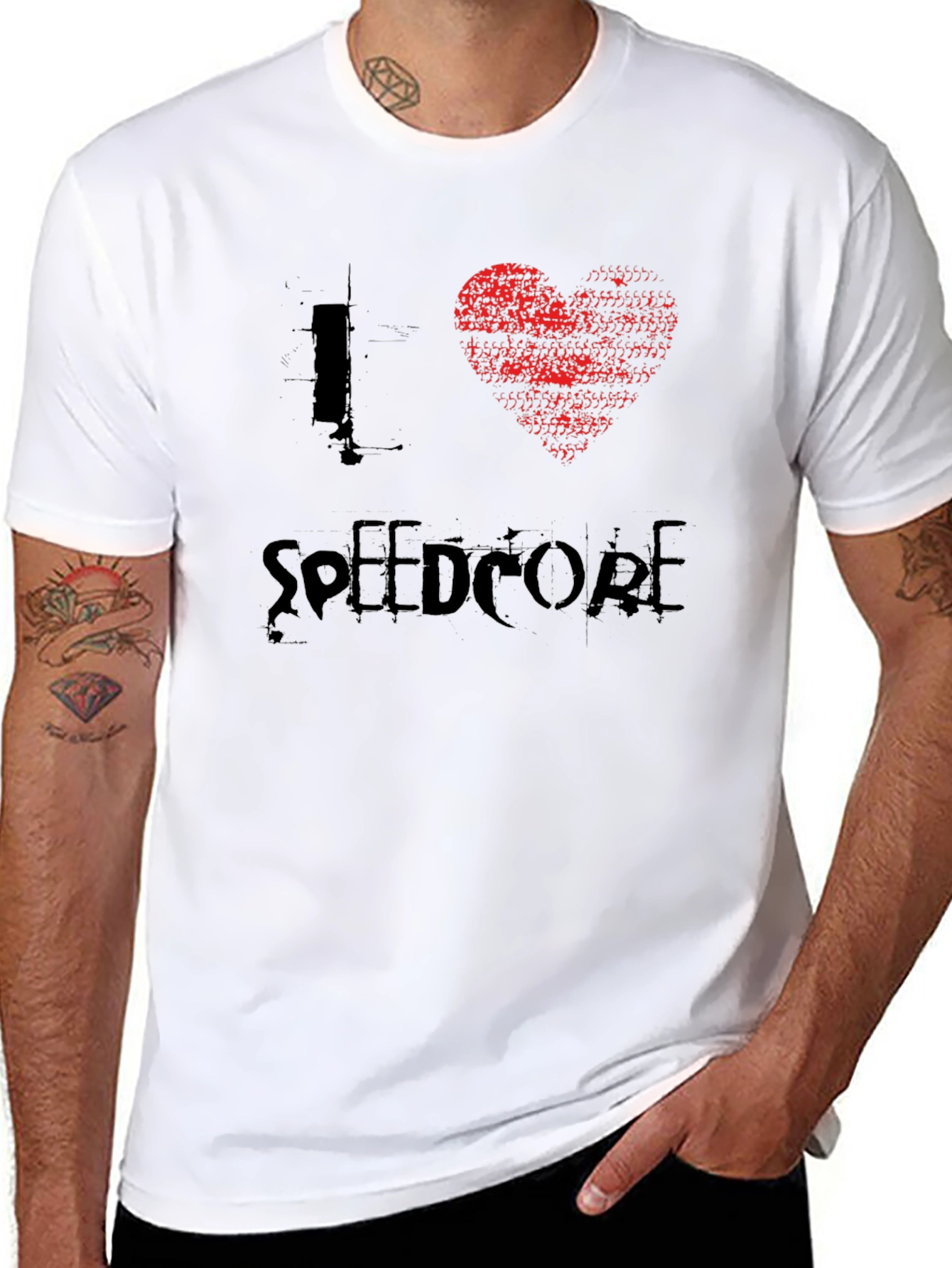 I Heart Speedcore Black Graphic Tee