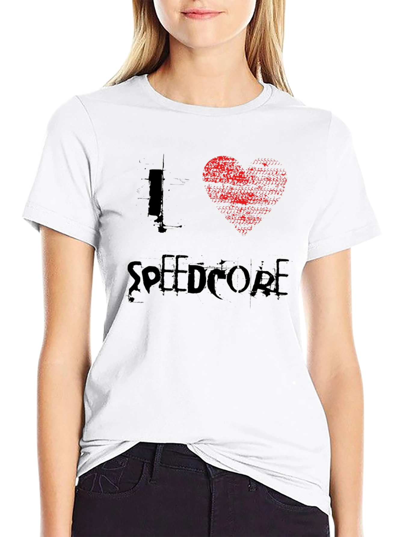 I Heart Speedcore Black Graphic Tee