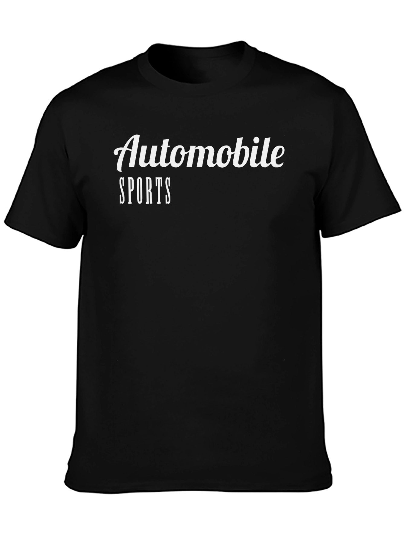 Automobile Sports Black T-Shirt