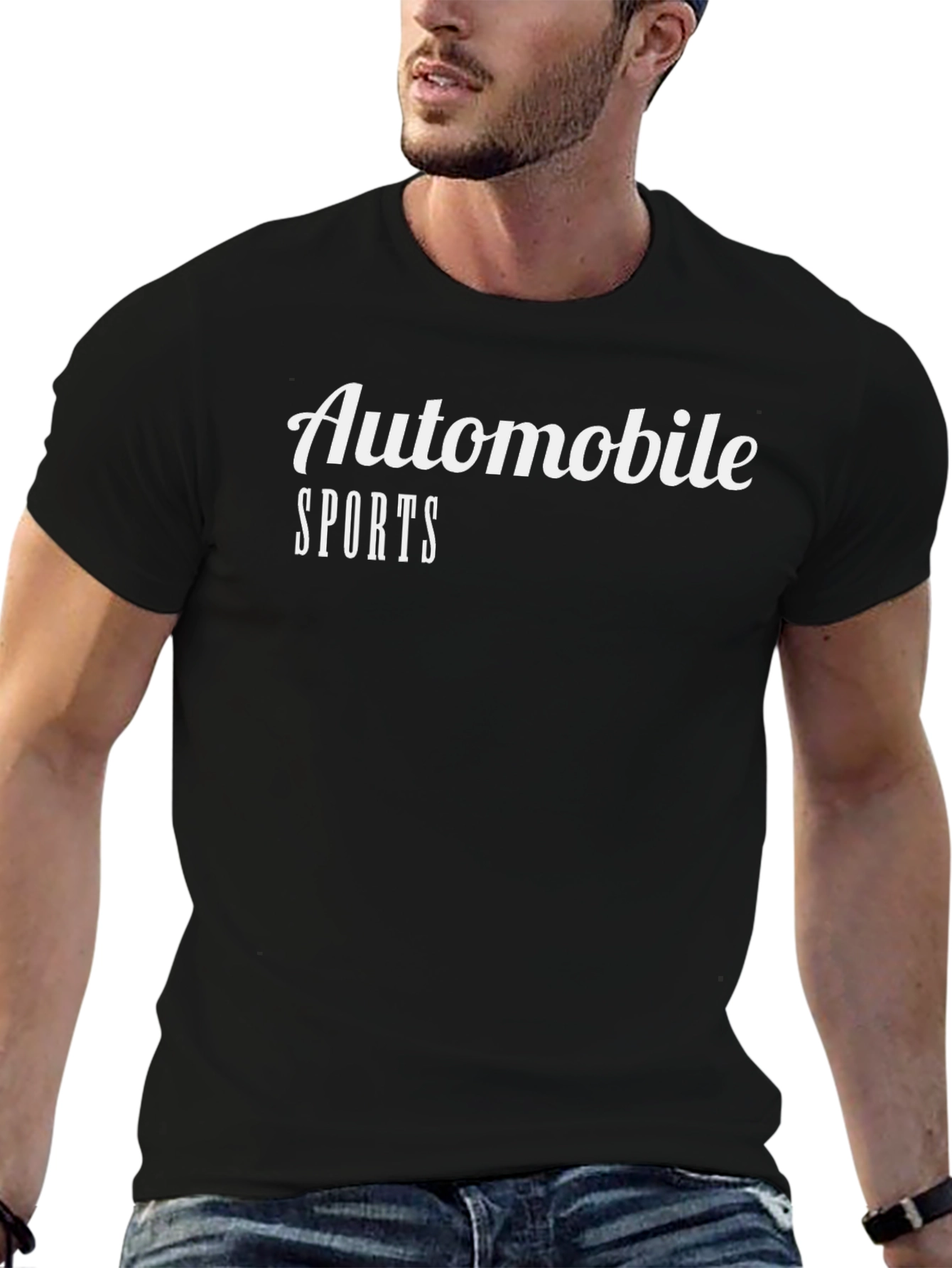 Automobile Sports Black T-Shirt