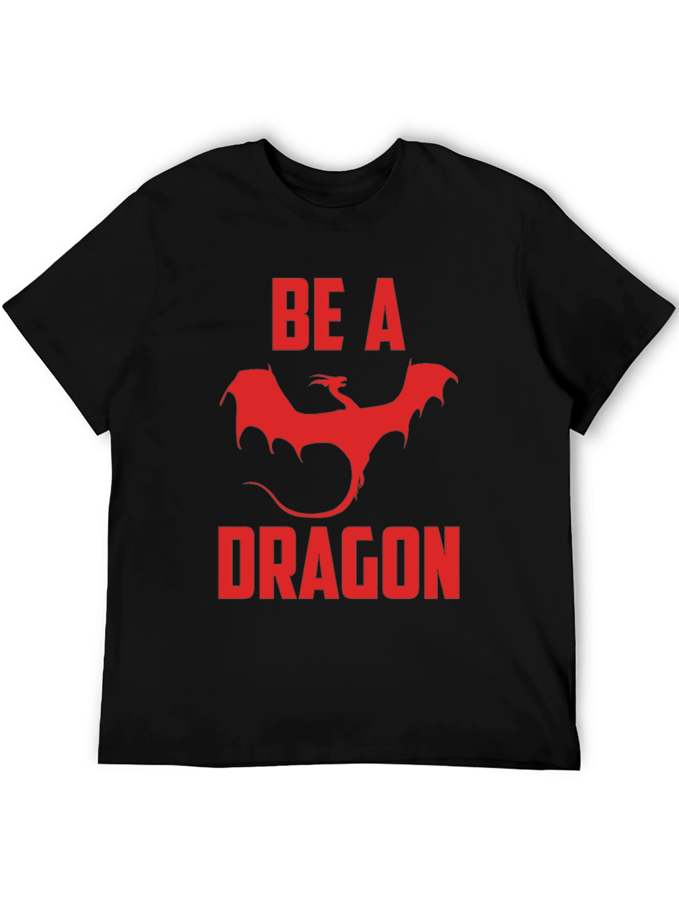 Be A Dragon Graphic Tee - Red on Black
