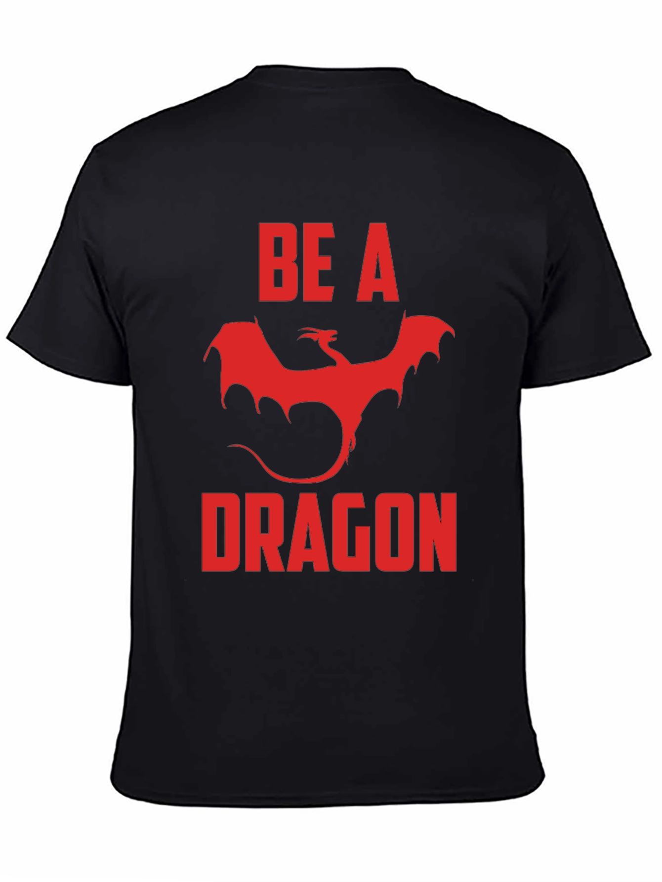 Be A Dragon Graphic Tee - Red on Black