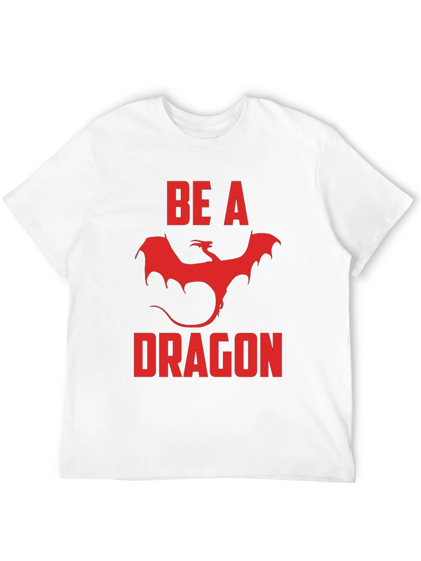 Be A Dragon Graphic Tee - Red on Black