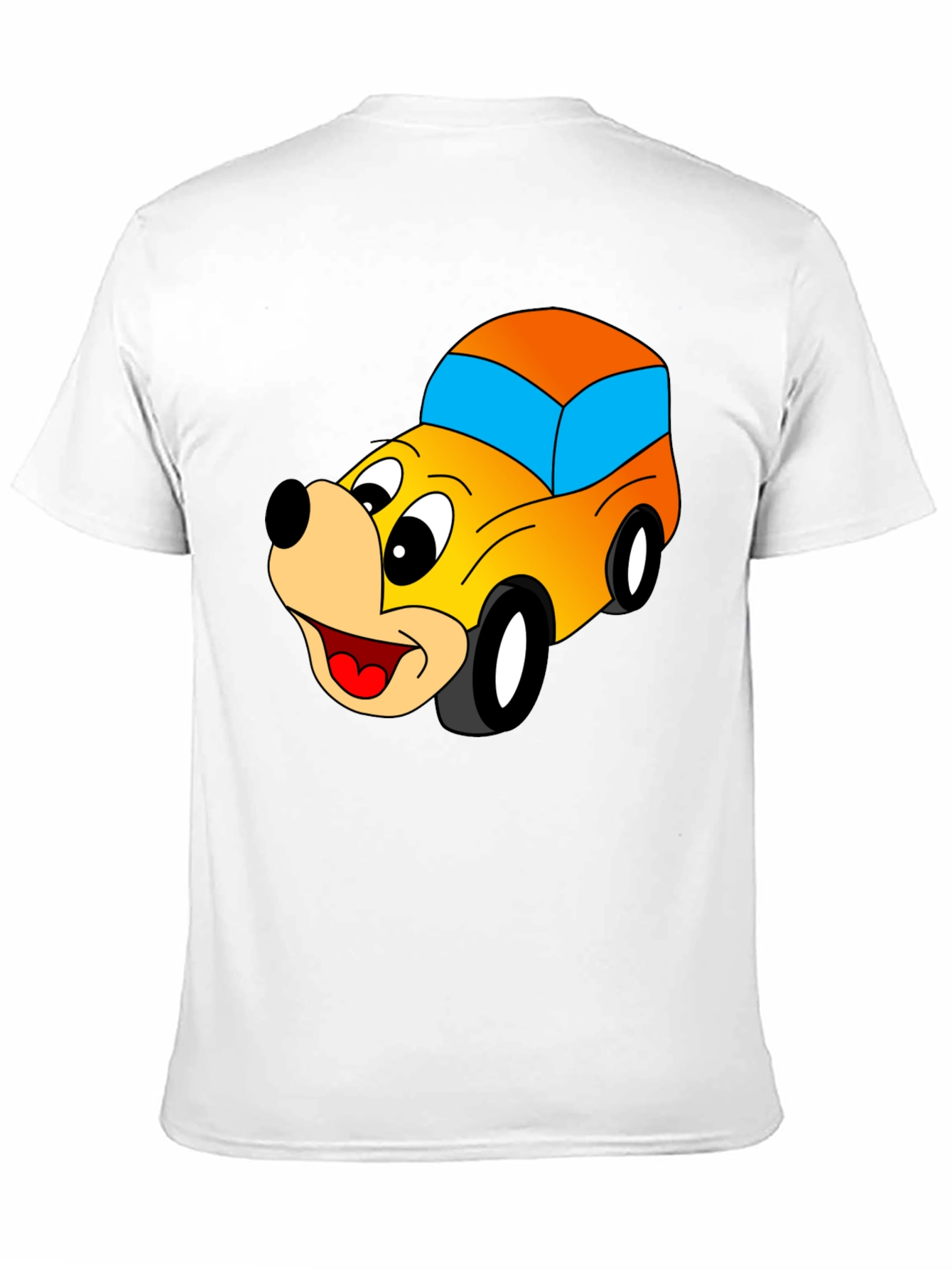 Cartoon Car Graphic Black T-Shirt
