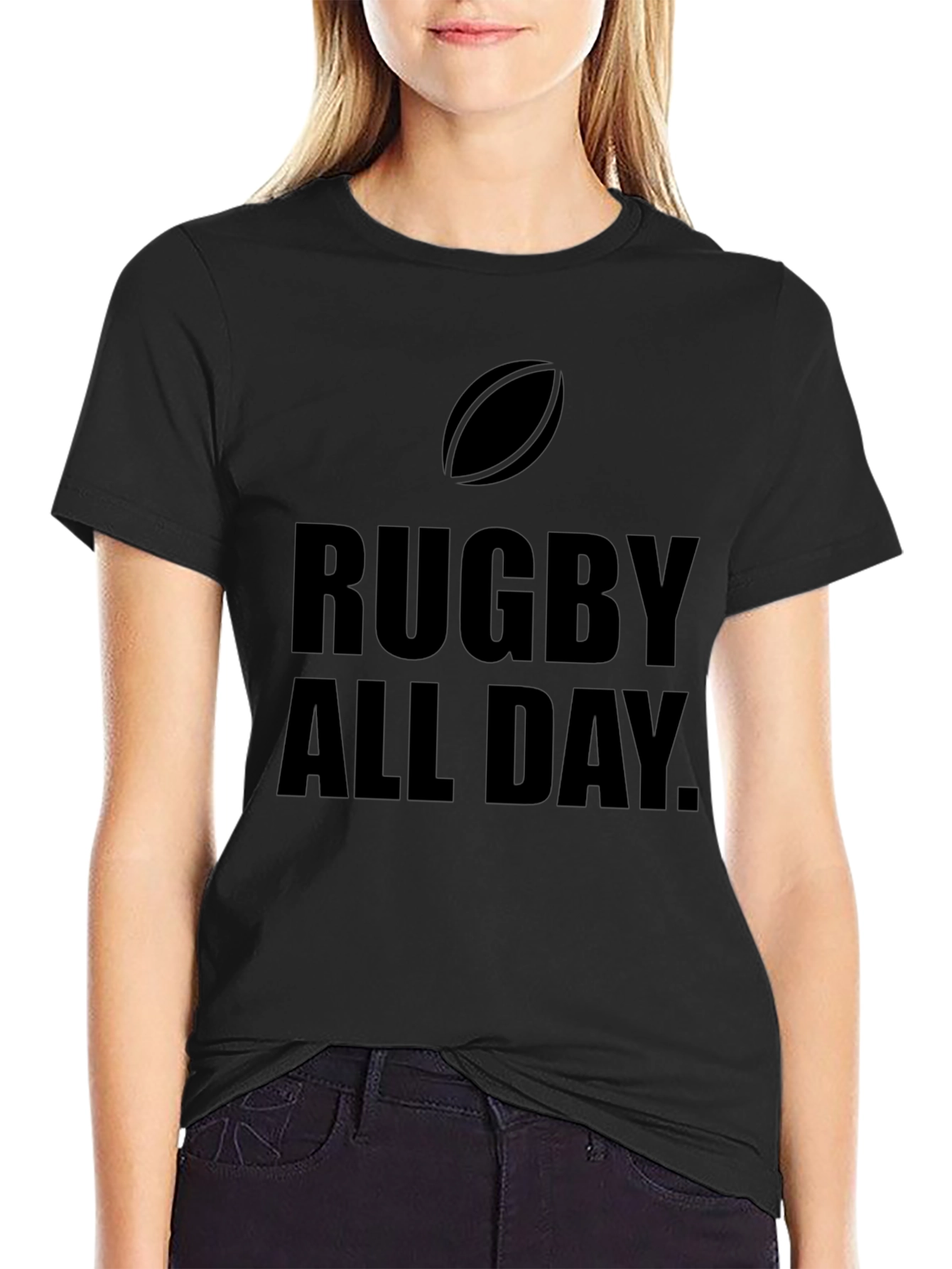 Rugby All Day Black T-Shirt