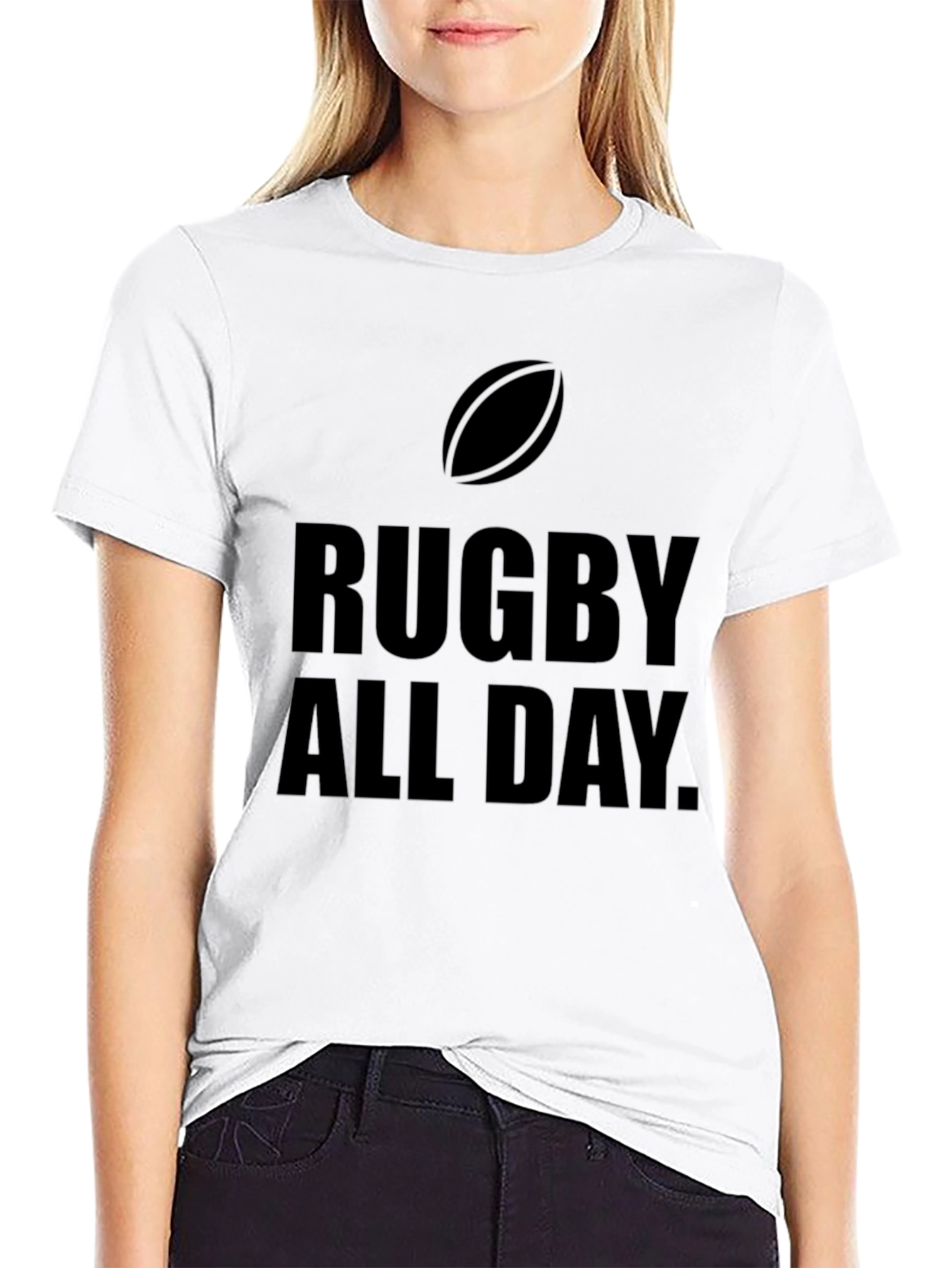 Rugby All Day Black T-Shirt