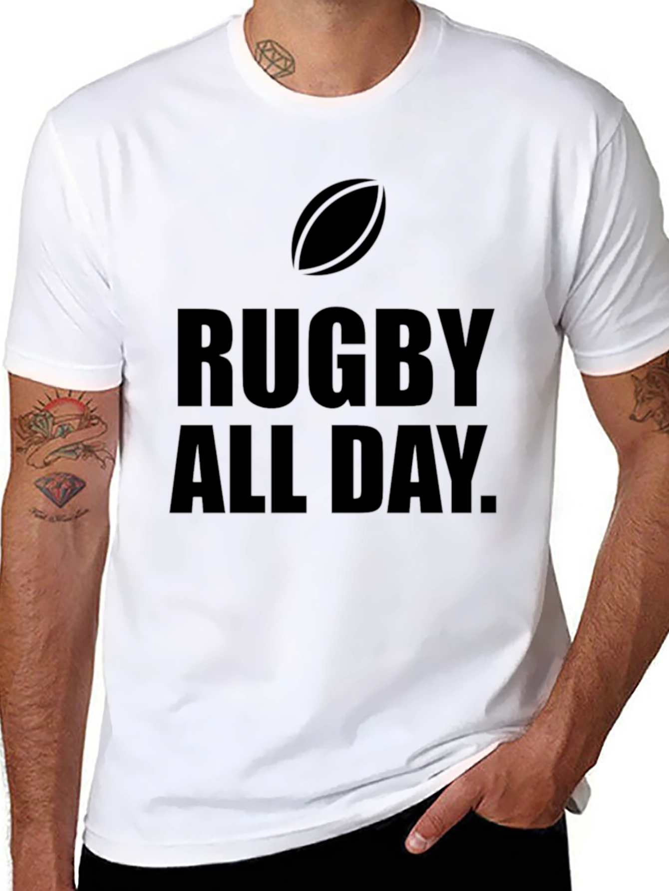 Rugby All Day Black T-Shirt