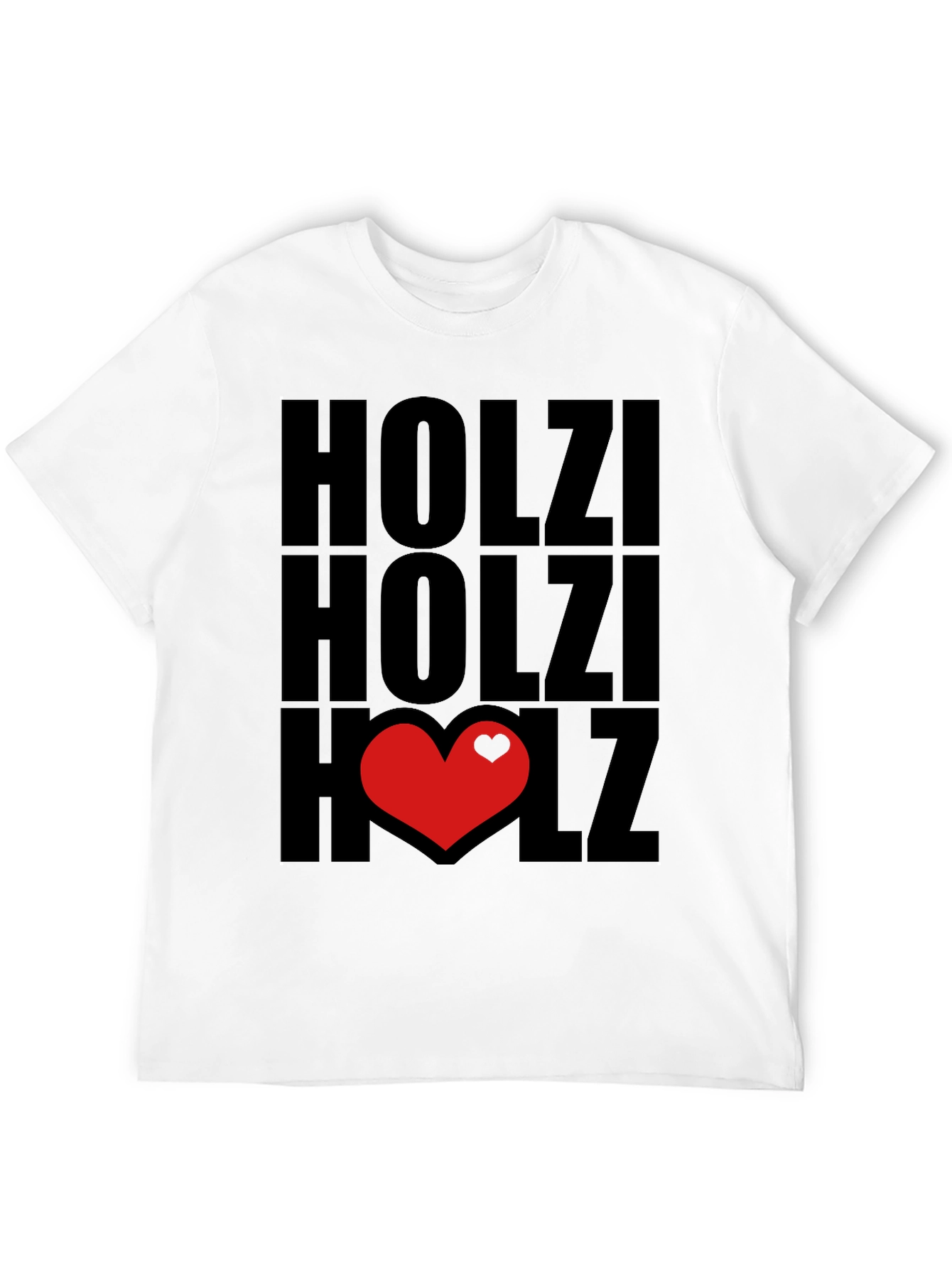 Holzi Heart T-Shirt - Black Cotton Tee