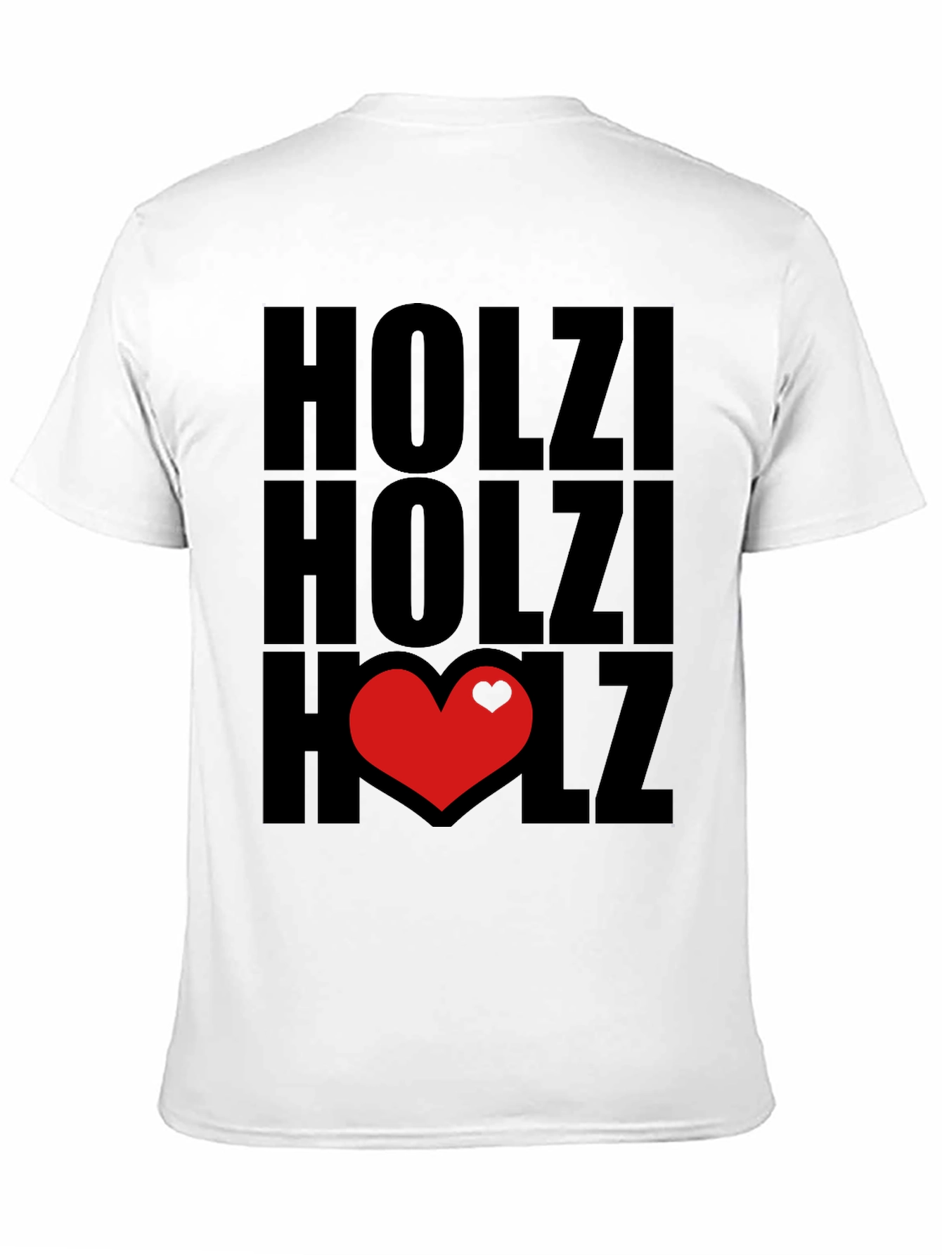 Holzi Heart T-Shirt - Black Cotton Tee