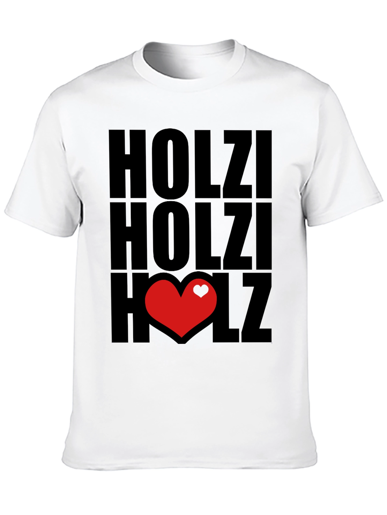 Holzi Heart T-Shirt - Black Cotton Tee