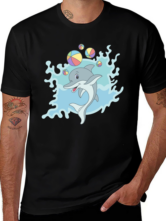 Cartoon Dolphin T-Shirt - Fun Sea Life Design