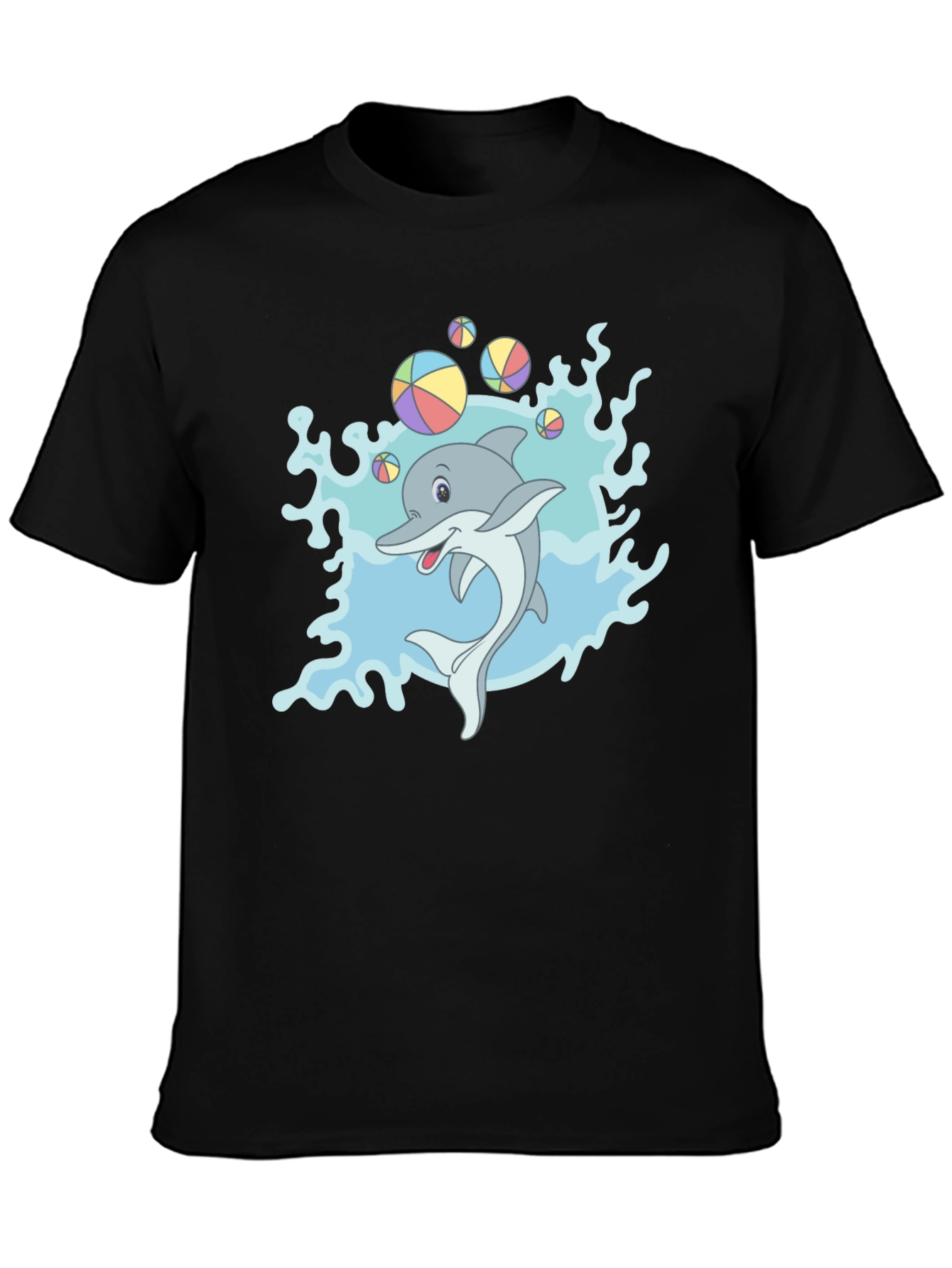 Cartoon Dolphin T-Shirt - Fun Sea Life Design