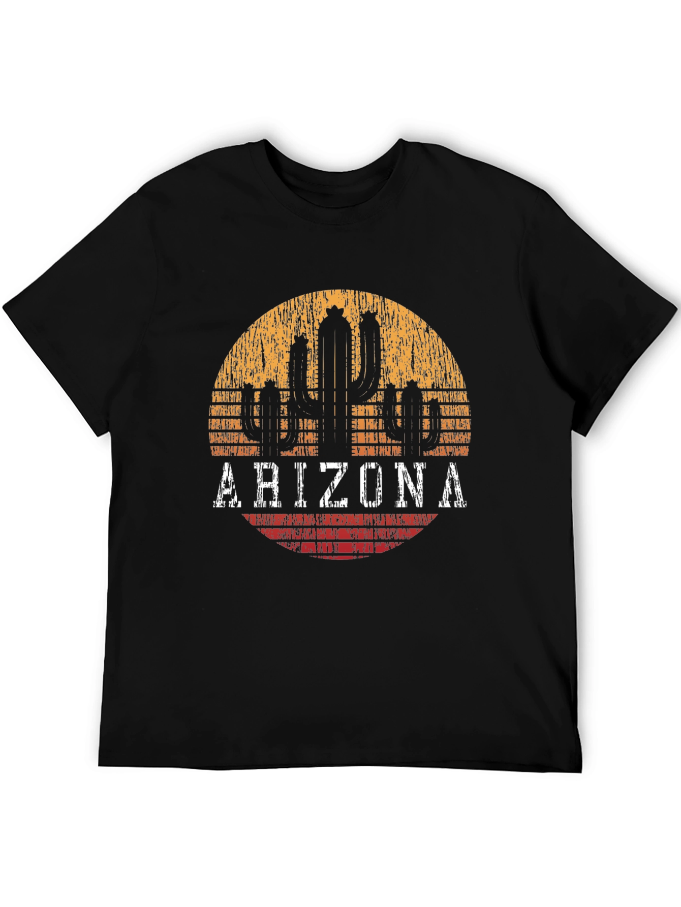 Arizona Cactus Graphic Tee - Distressed Desert Style T-Shirt