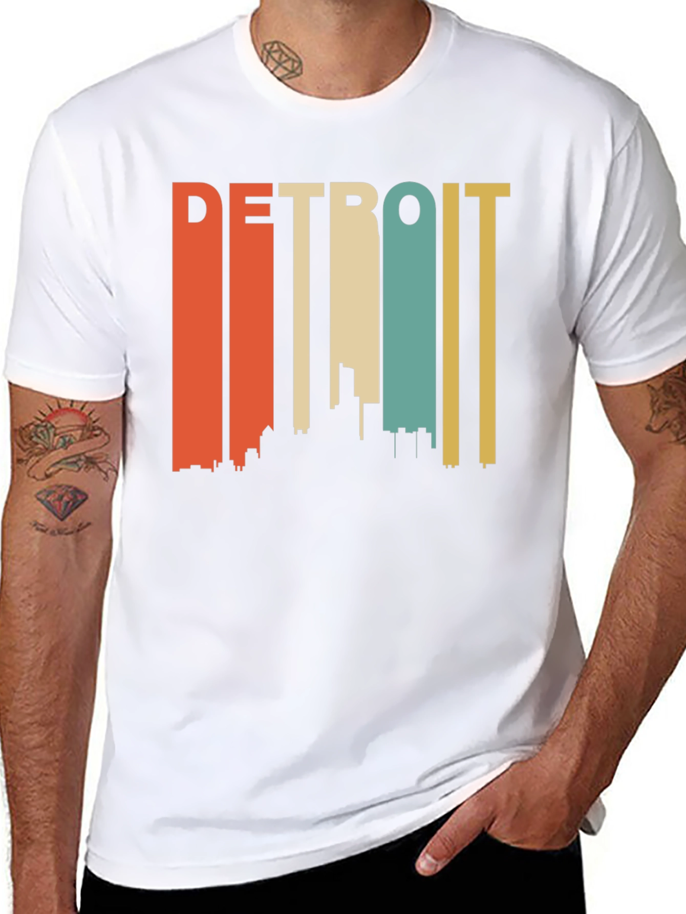 Retro Detroit Skyline T-Shirt