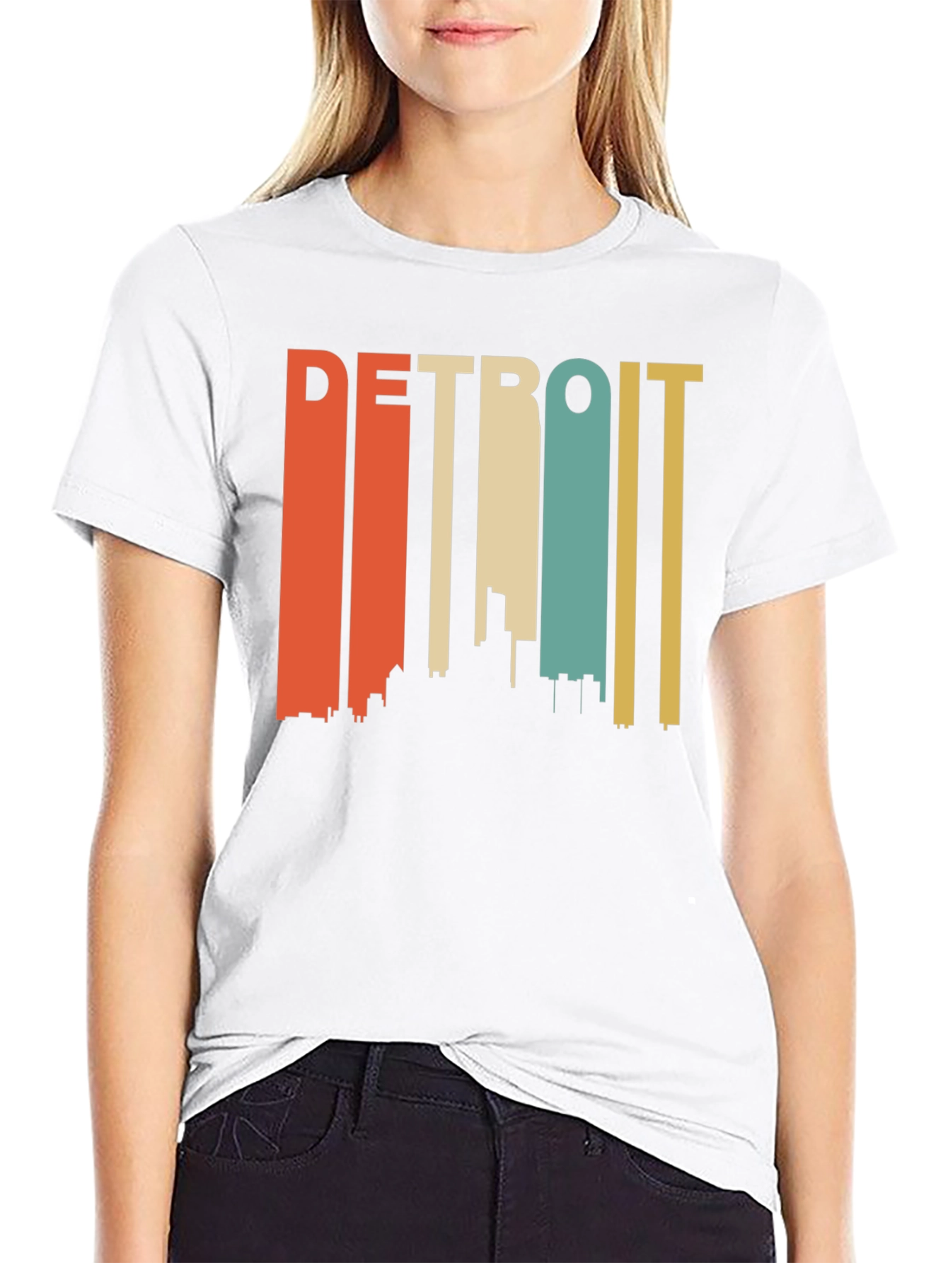 Retro Detroit Skyline T-Shirt