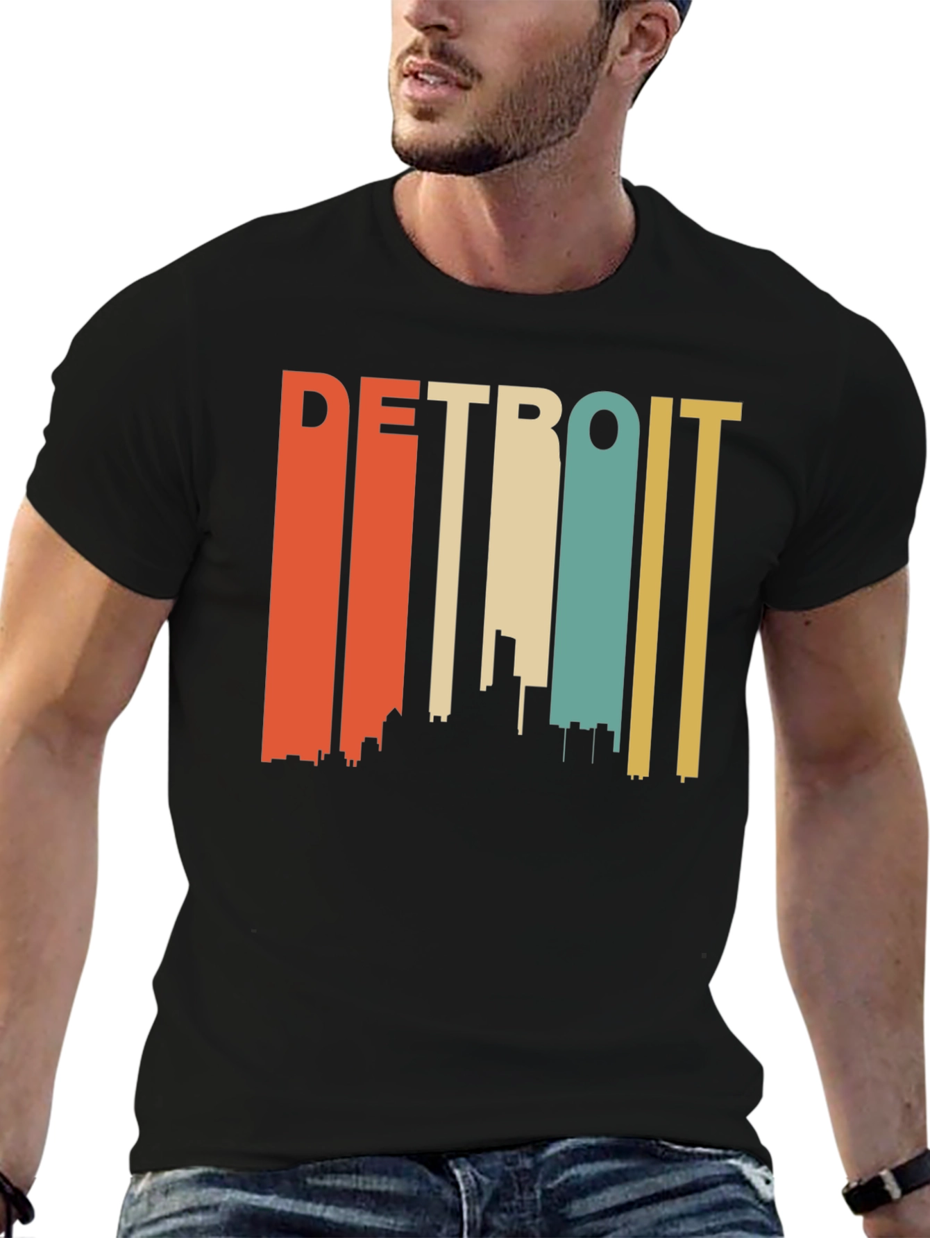 Retro Detroit Skyline T-Shirt