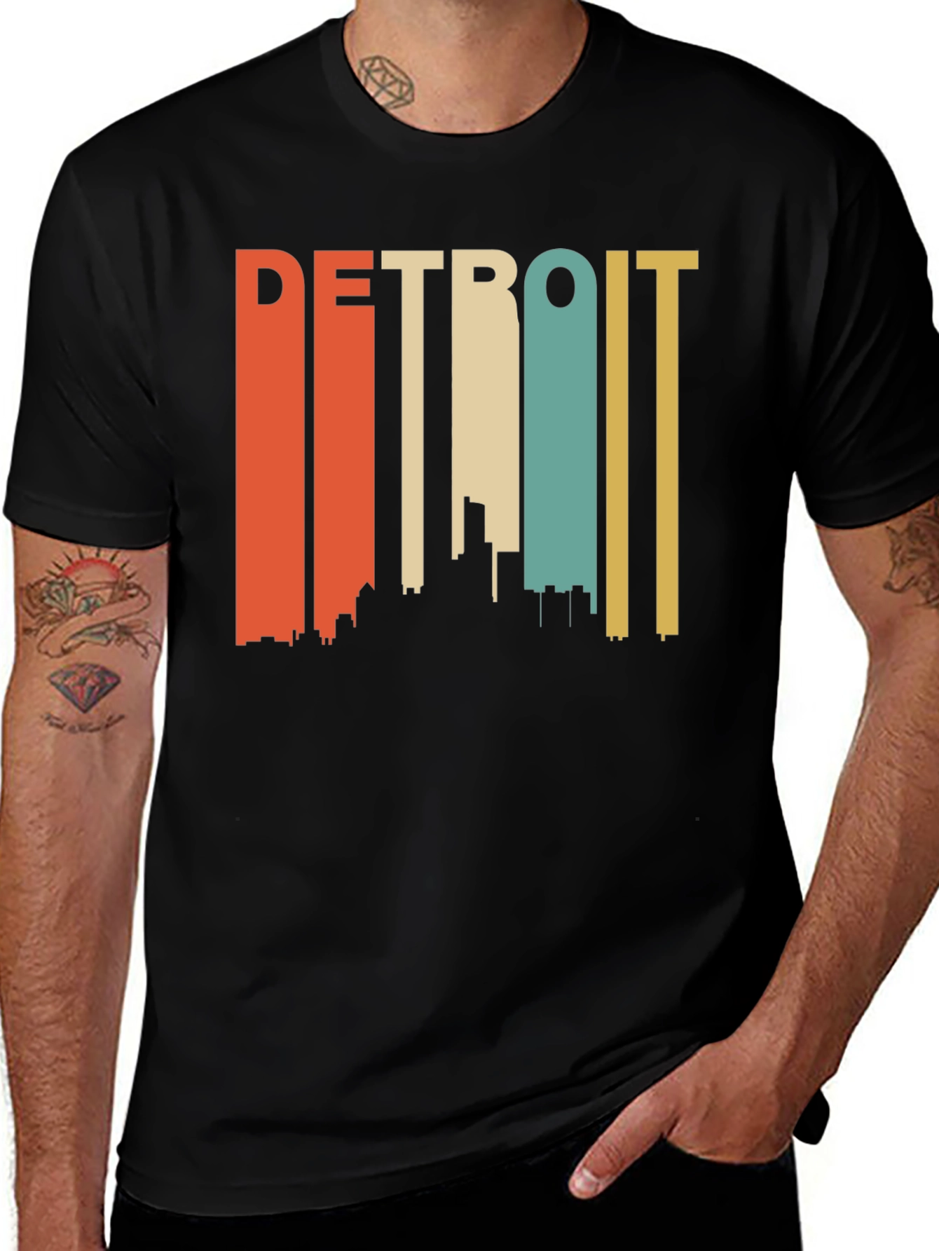Retro Detroit Skyline T-Shirt