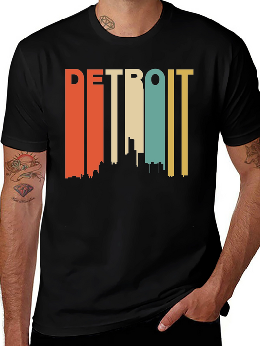Retro Detroit Skyline T-Shirt
