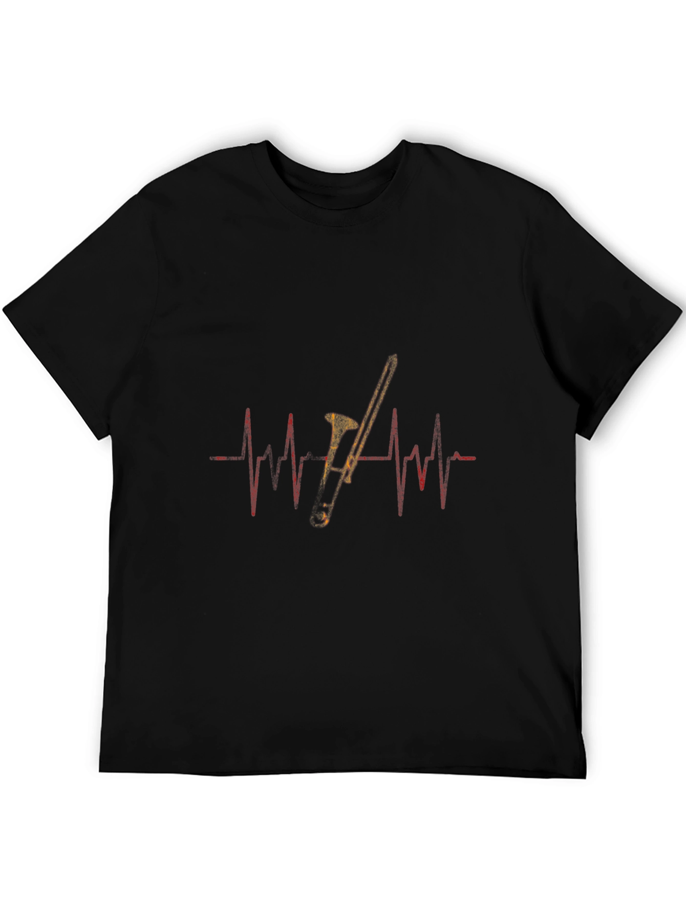 Trombone Heartbeat Graphic Tee - Musicians Gift