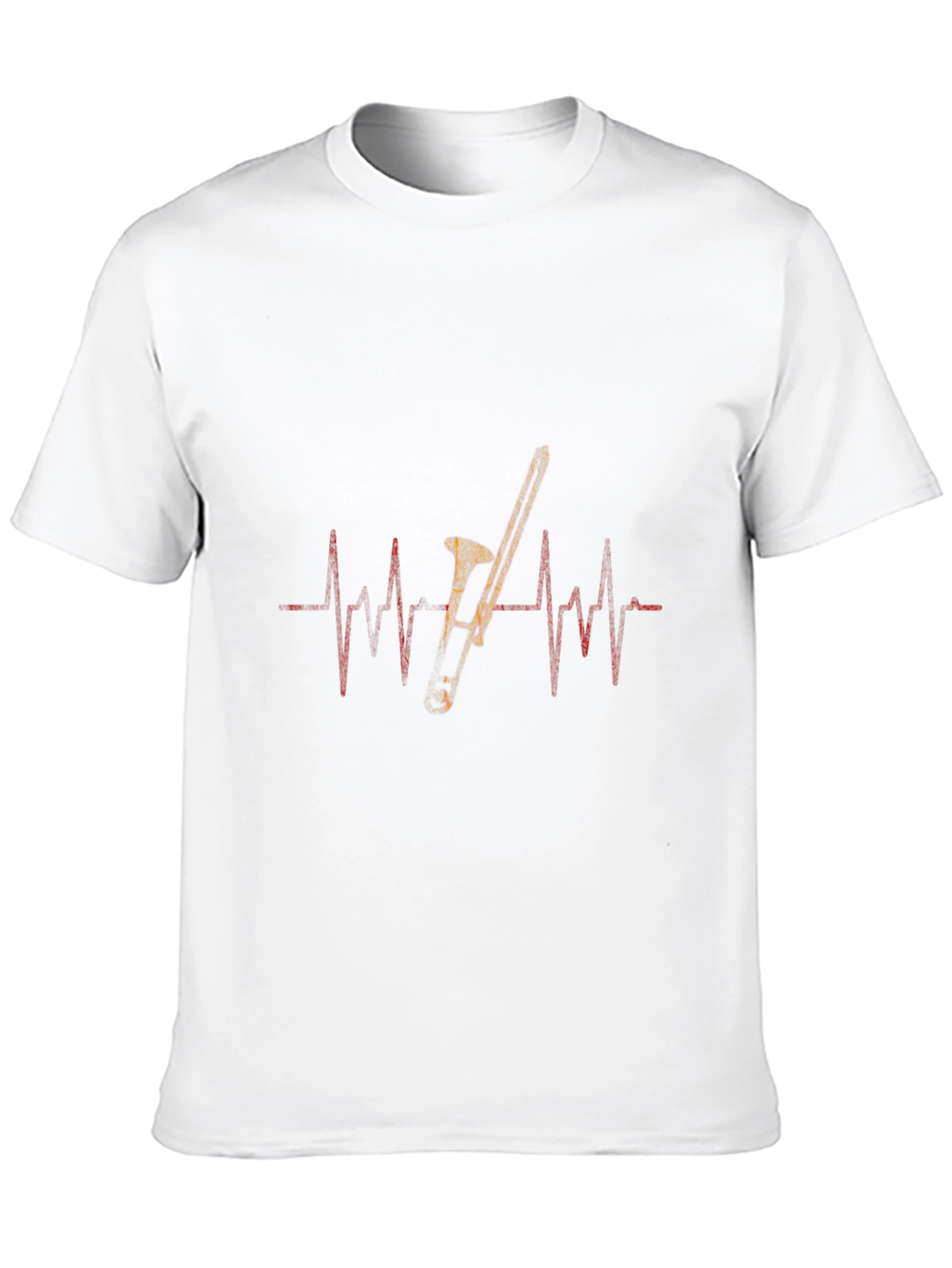 Trombone Heartbeat Graphic Tee - Musicians Gift